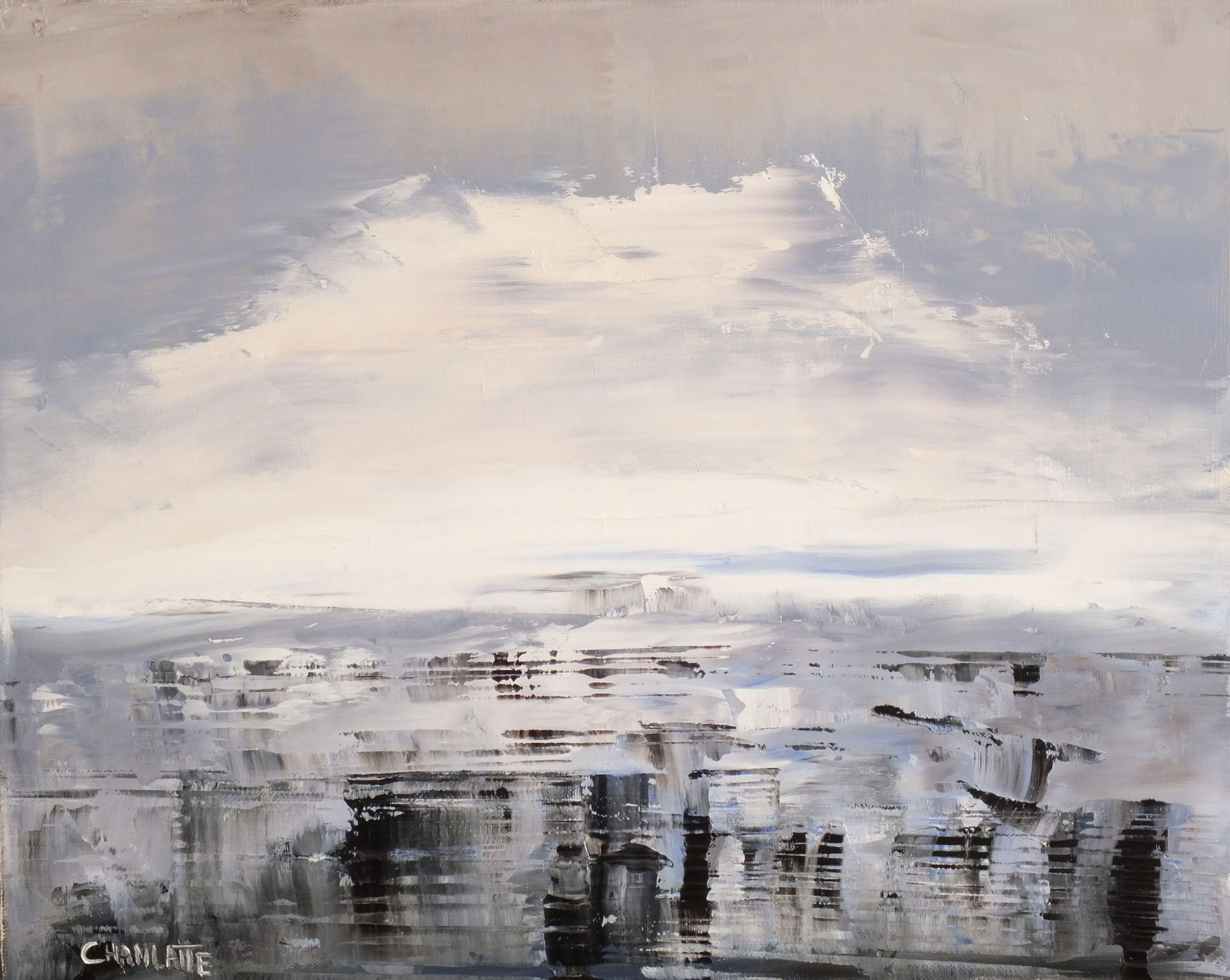 Abstract Painting di Marino Chanlatte - Oceano d'inverno, Oceano 33, Pittura, Olio su tela