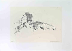 Brücke - Lithographie von Marino Haupt - 1970er Jahre