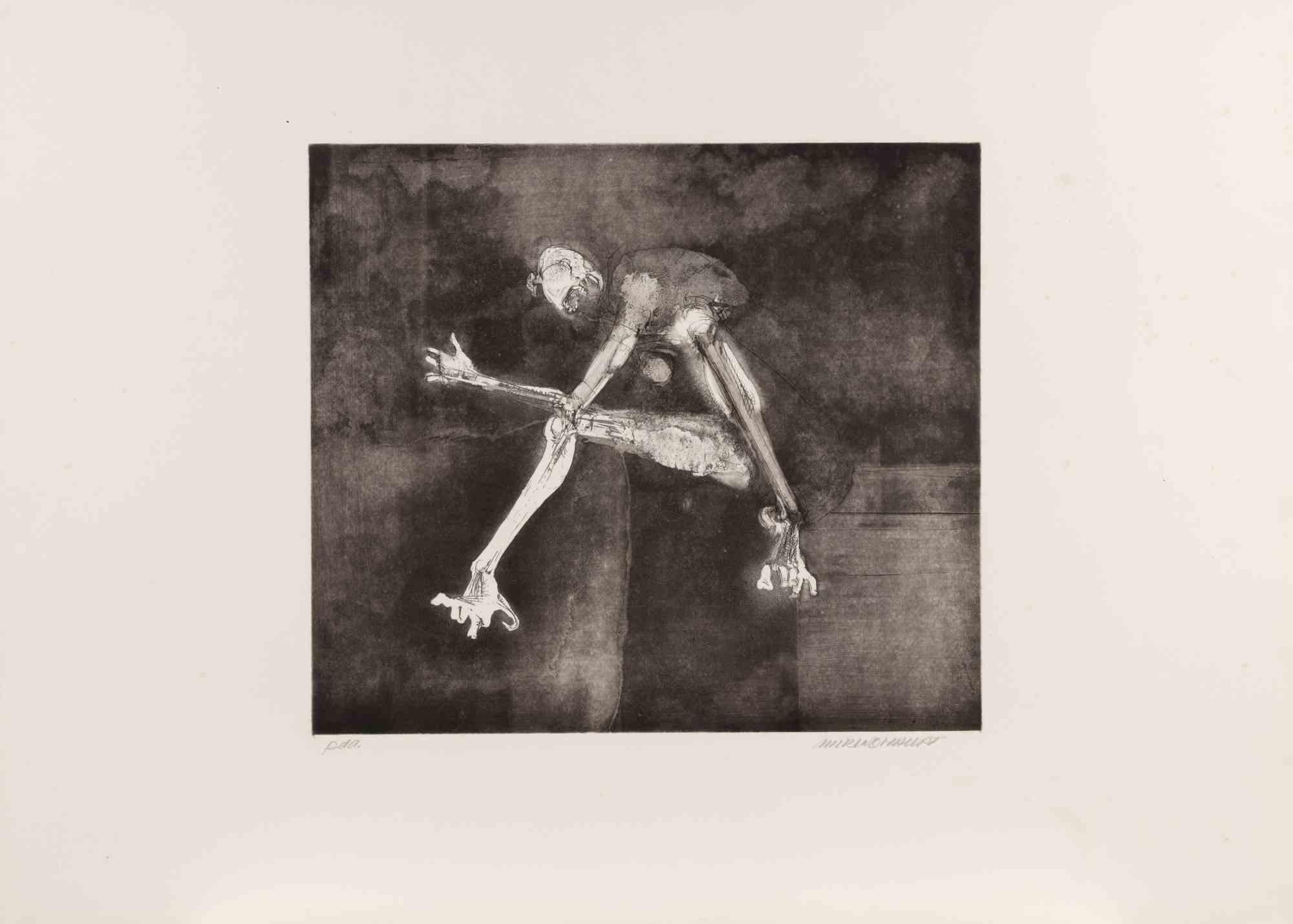 Composition - Etching by Marino Haupt - 1980s