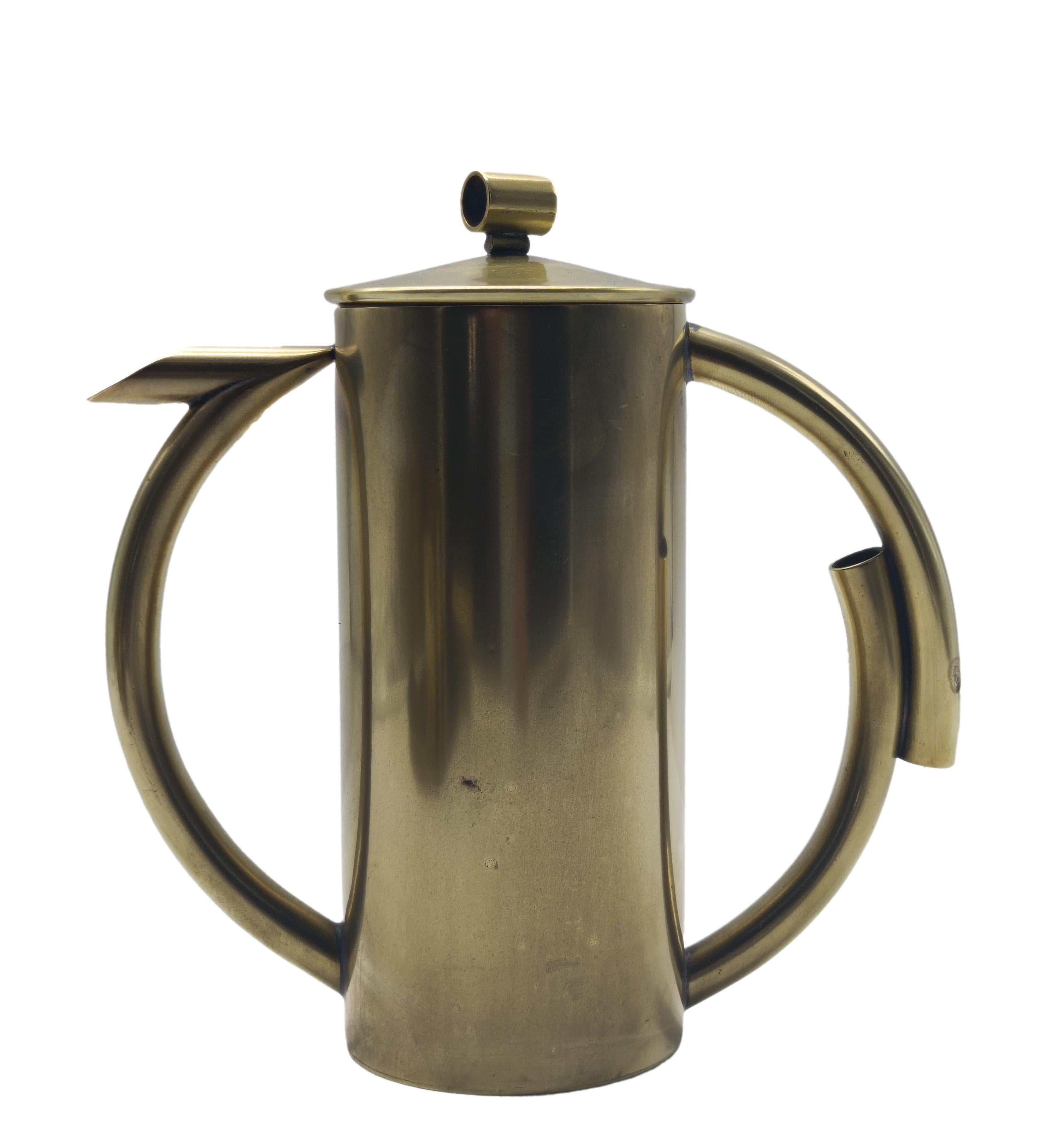 Marino Marini Design for Laris PD Brass Coffee Service 4 pcs. Italie 1960 en vente 3