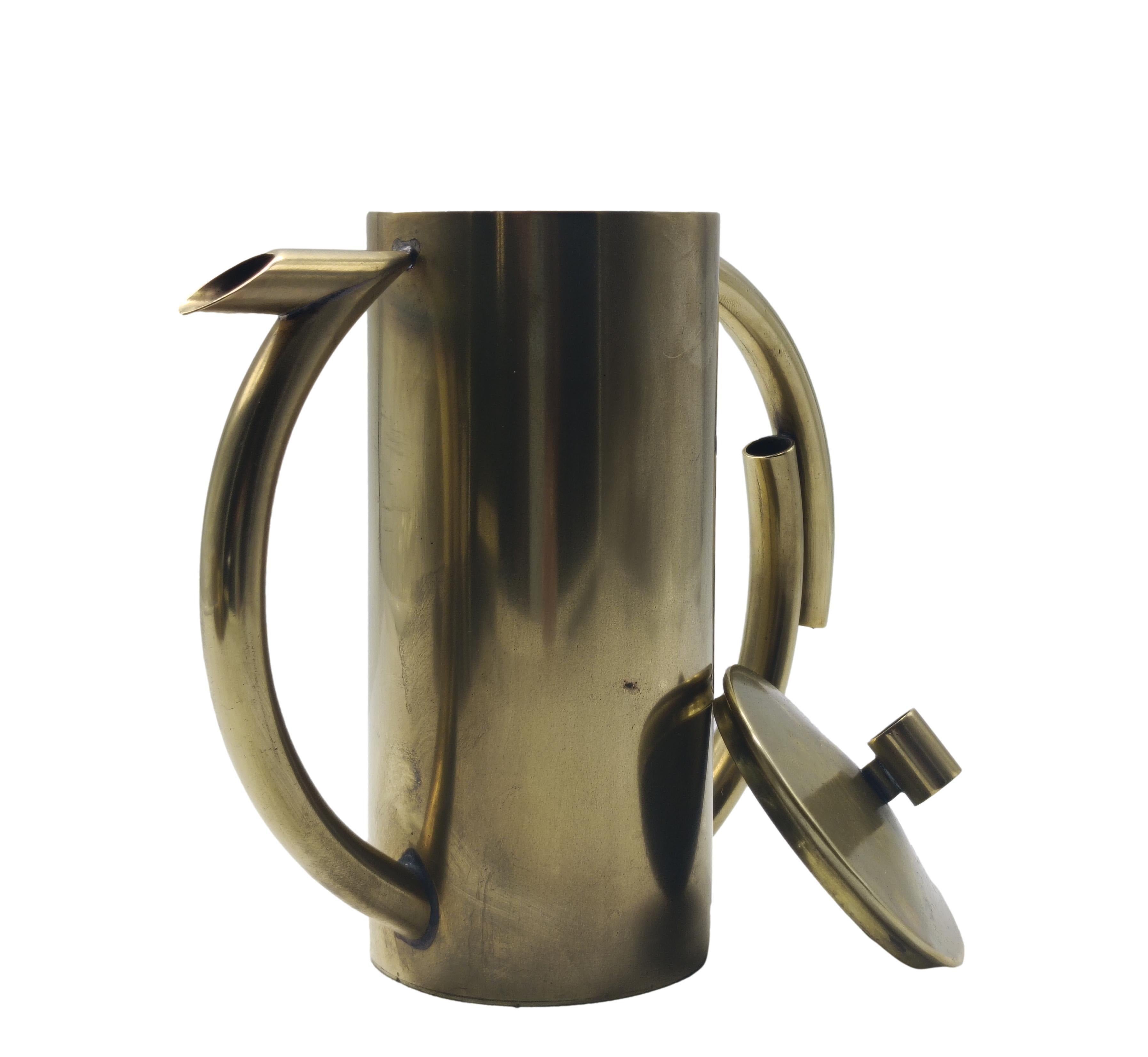 Marino Marini Design for Laris PD Brass Coffee Service 4 pcs. Italie 1960 en vente 4