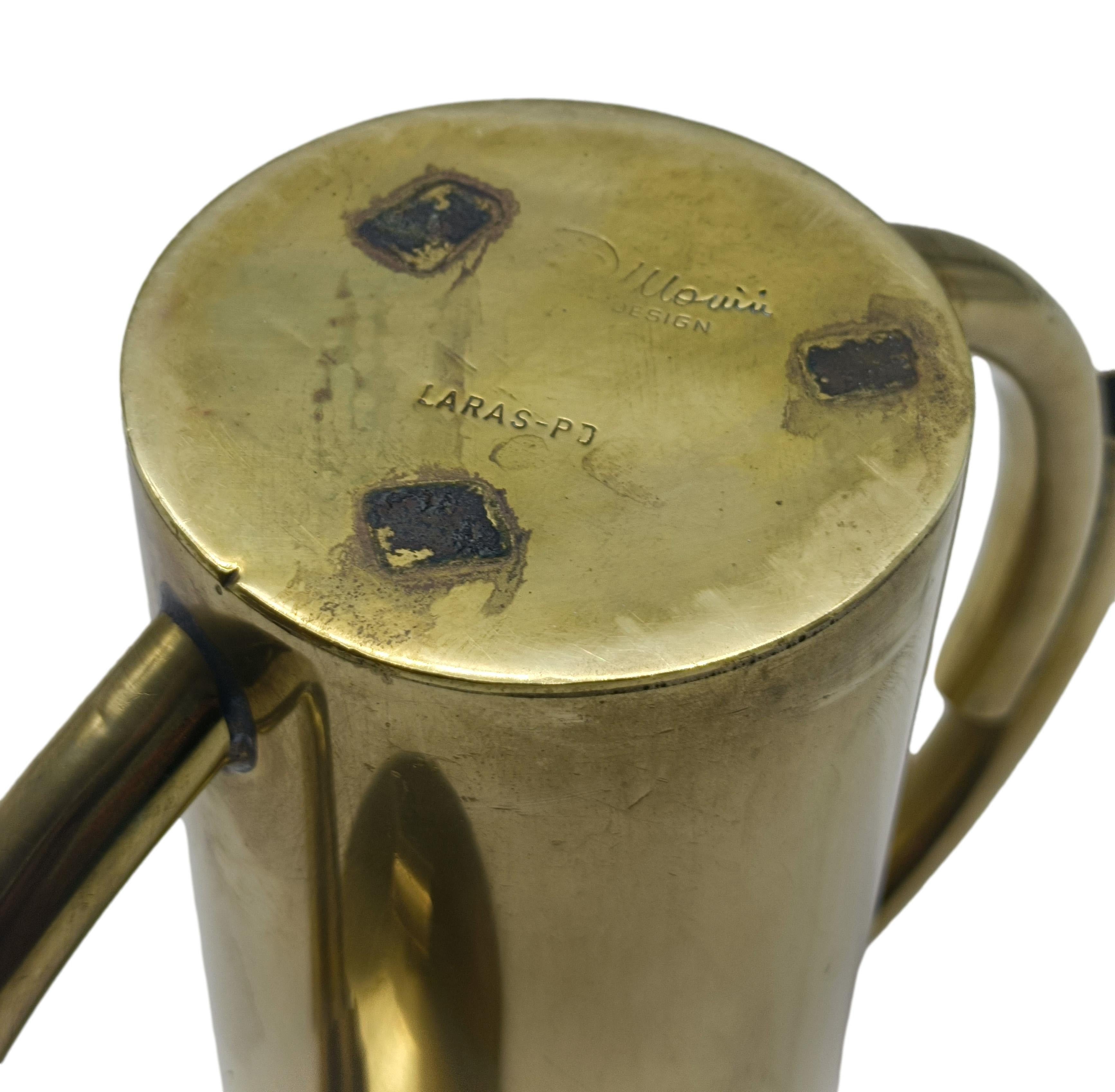 Marino Marini Design for Laris PD Brass Coffee Service 4 pcs. Italie 1960 en vente 5