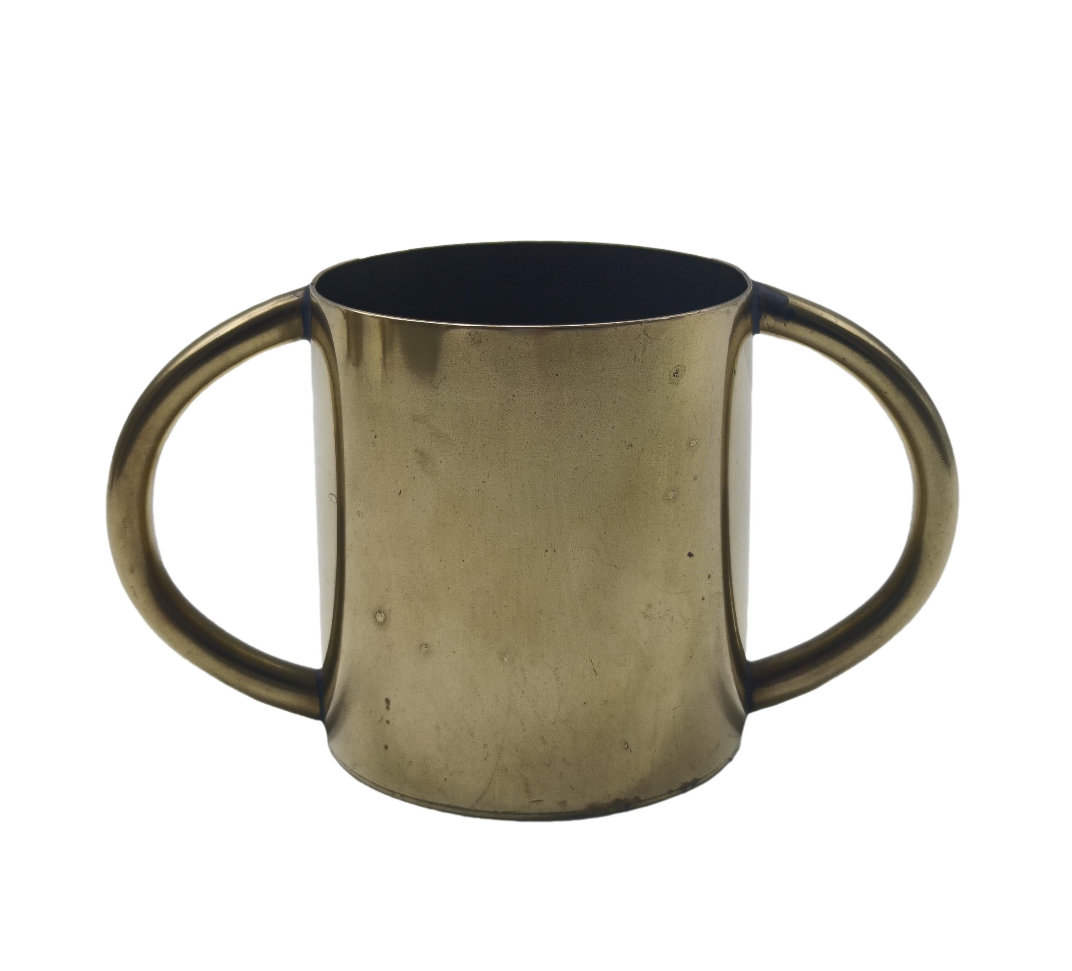 Marino Marini Design for Laris PD Brass Coffee Service 4 pcs. Italie 1960 Bon état - En vente à Naples, IT