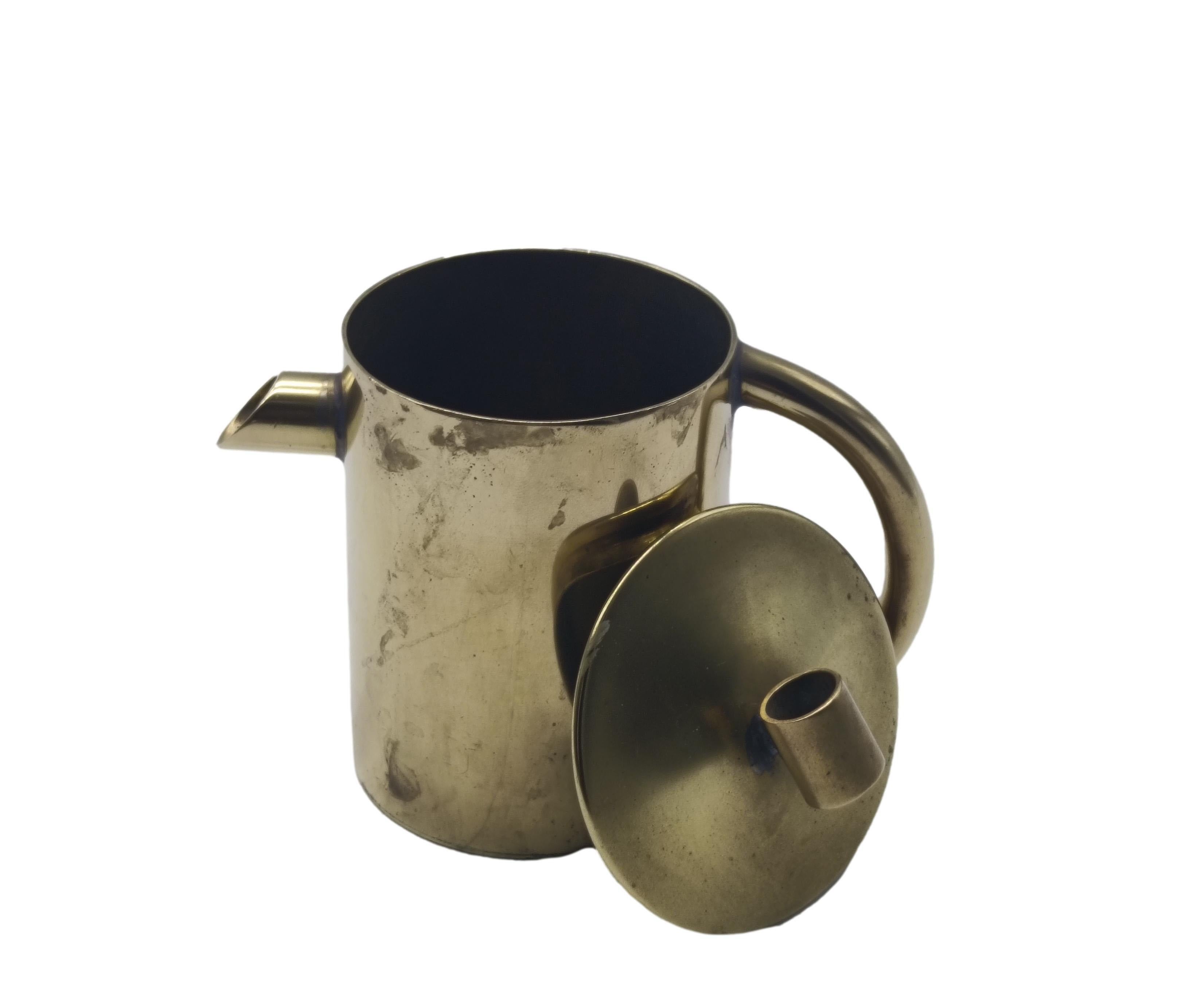 Marino Marini Design for Laris PD Brass Coffee Service 4 pcs. Italie 1960 en vente 1