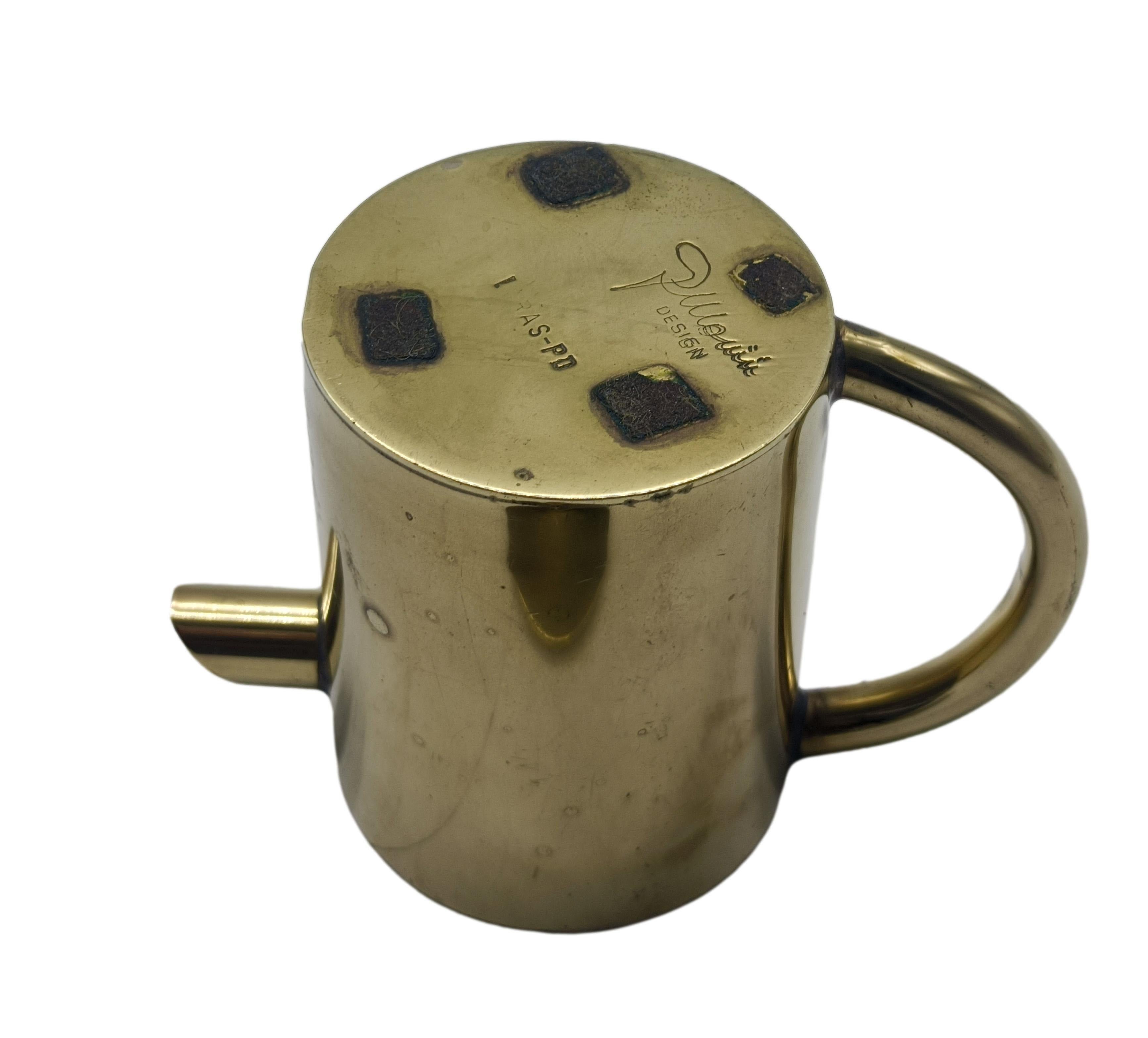 Marino Marini Design for Laris PD Brass Coffee Service 4 pcs. Italie 1960 en vente 2