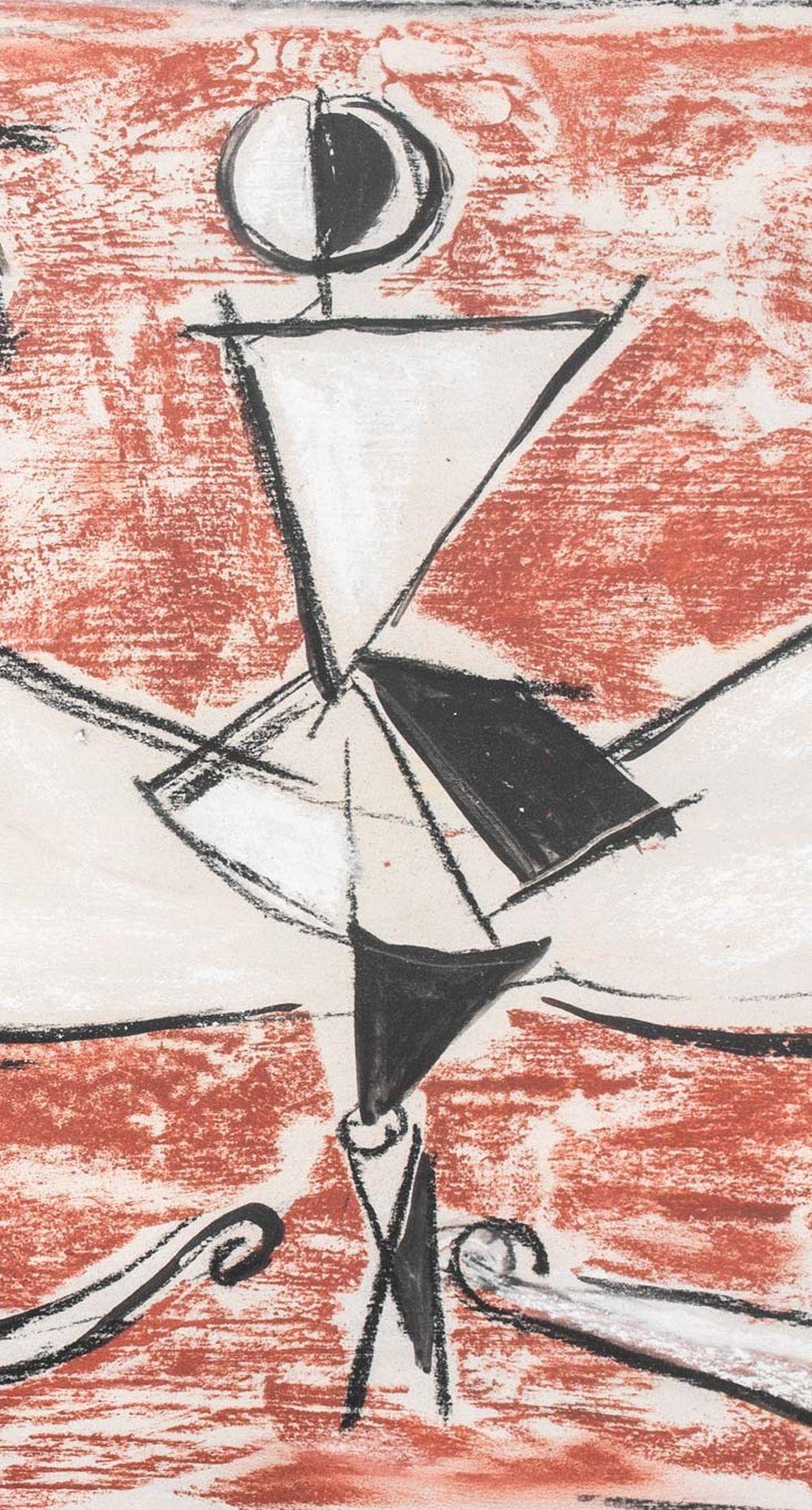 Senza titolo (Cavaliere) - Figurative Art Beige di Marino Marini