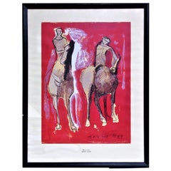 Marino Marini, Lithograph Print - Due Cavalieri, 1949