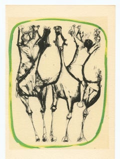 (después) Marino Marini - "Cavaliers et chevaux" pochoir