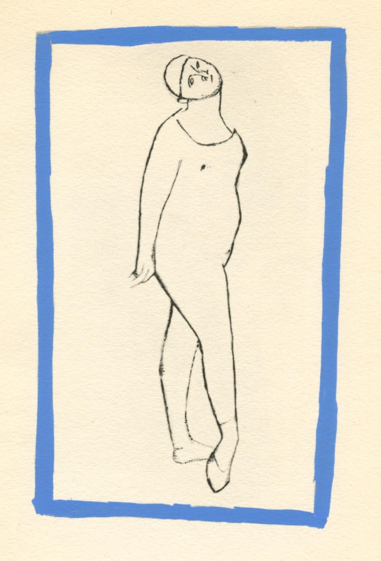 Medium: pochoir (after the lithograph). Printed by the atelier of Daniel Jacomet, and published in Paris in 1955 by Heinz Berggruen. The image measures 5 x 3 1/4 inches (130 x 80 mm). Not signed.