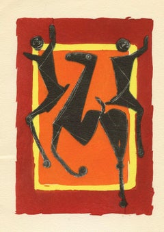 (after) Marino Marini - "Giocolieri" pochoir