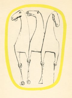 (after) Marino Marini - "Trois chevaux" pochoir