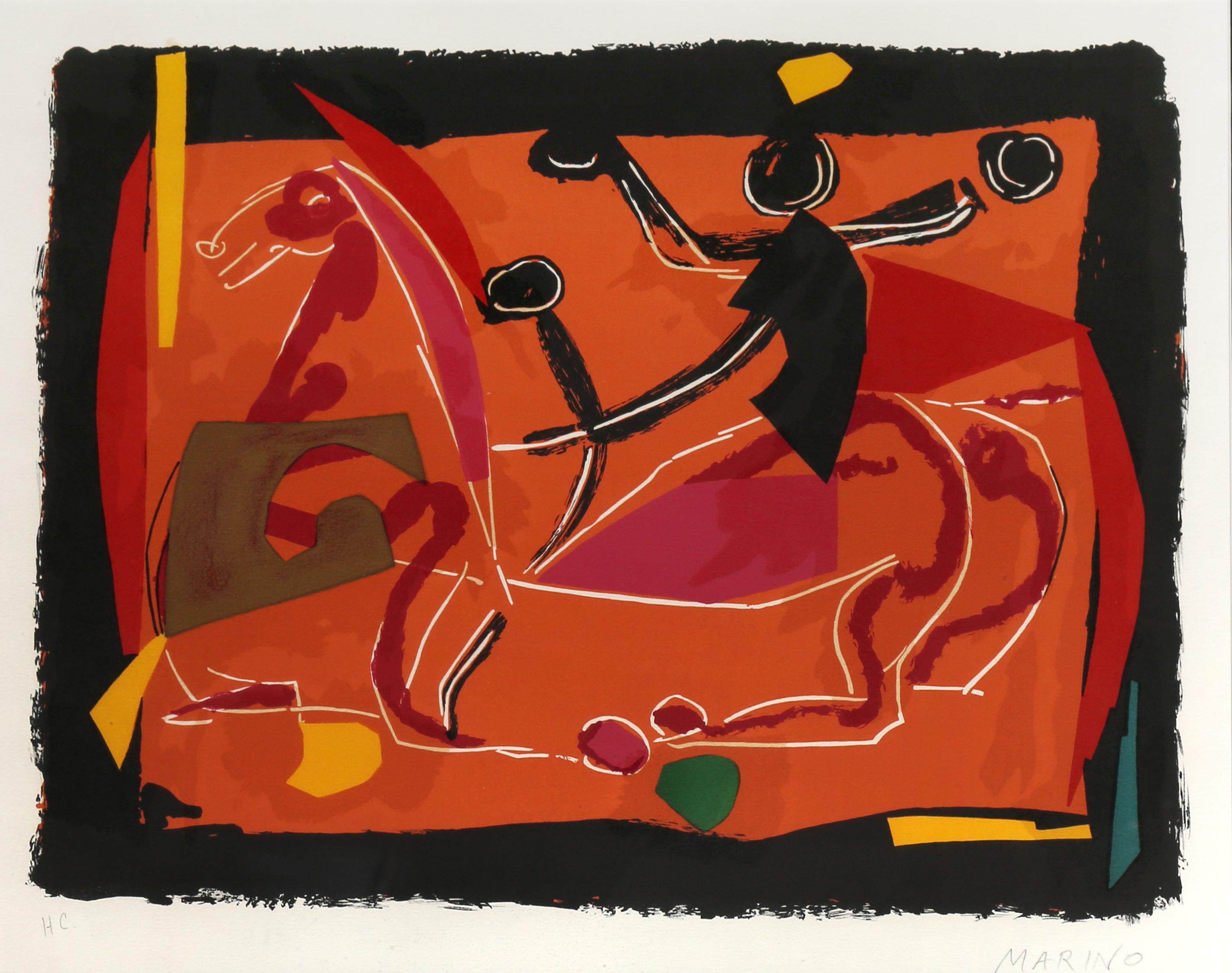 Chevaux et Cavaliers III, Litografía de Marino Marini 1