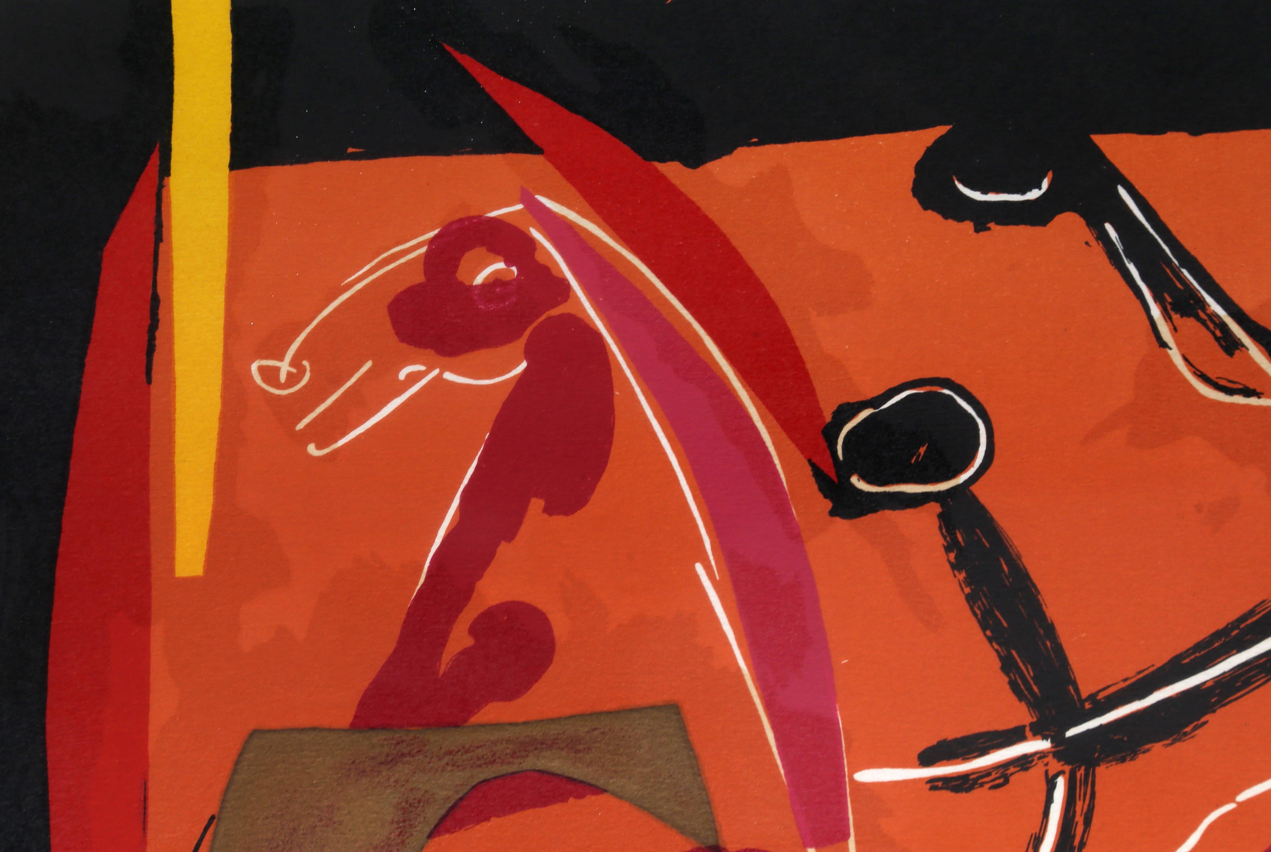 Chevaux et Cavaliers III, Litografía de Marino Marini 2