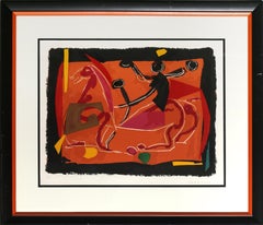 Chevaux et Cavaliers III, Litografía de Marino Marini