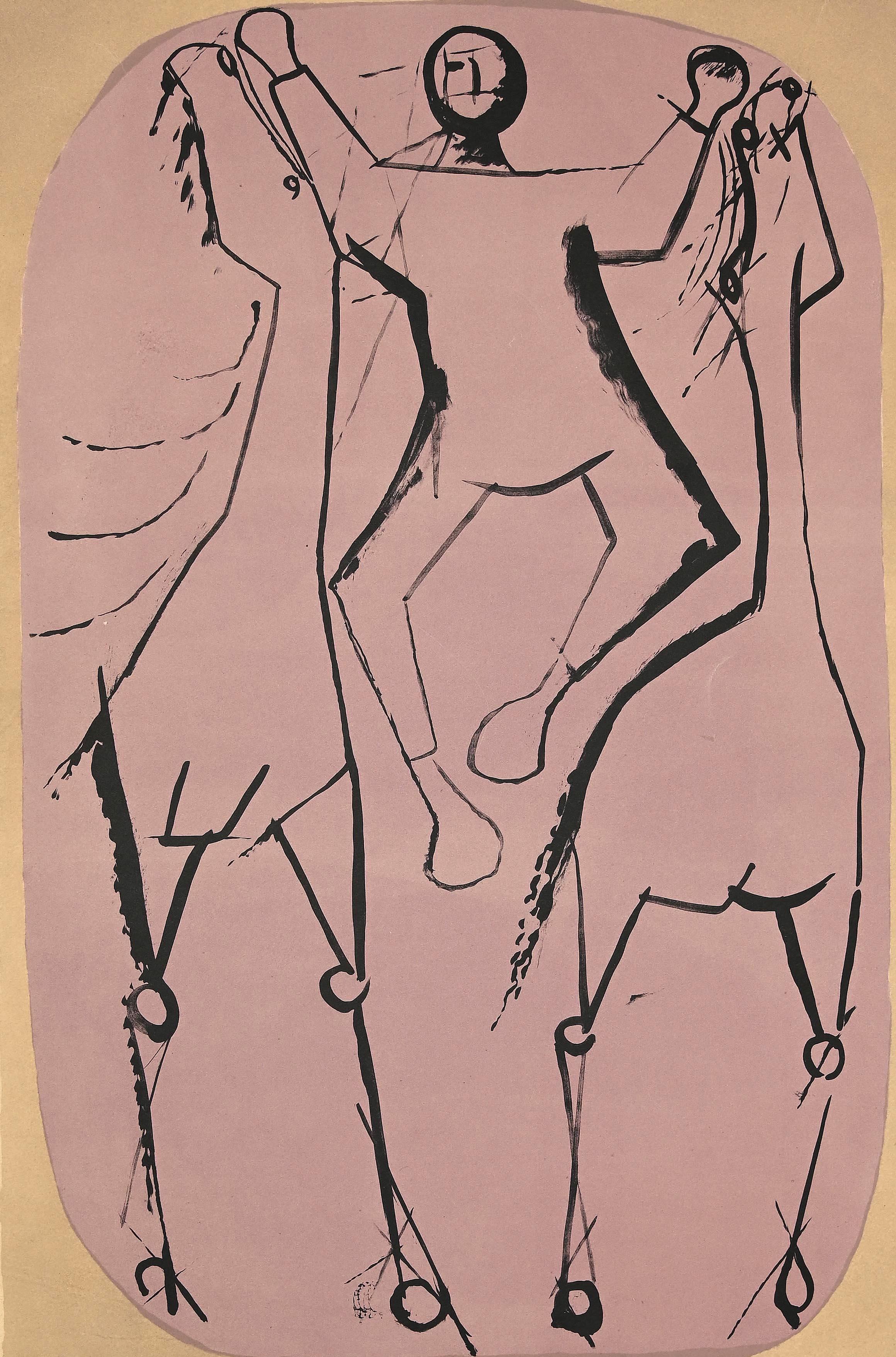 Cheveaux et Jongleur - Litografía de Marino Marini - 1951 en venta 1