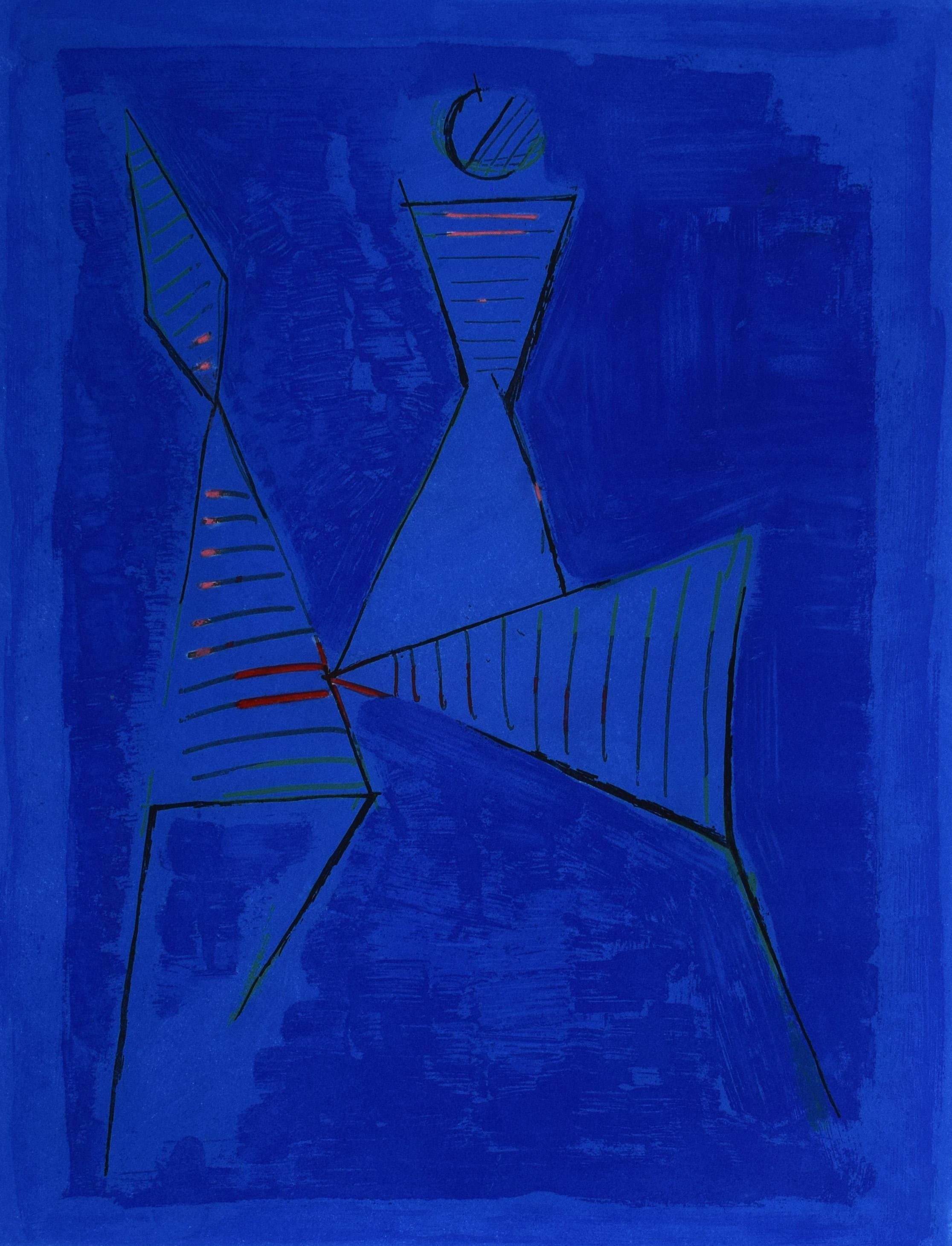 Figurative Print de Marino Marini - Composición I, de: Marino de Goethe - Arte Italiano Alemán Goethe