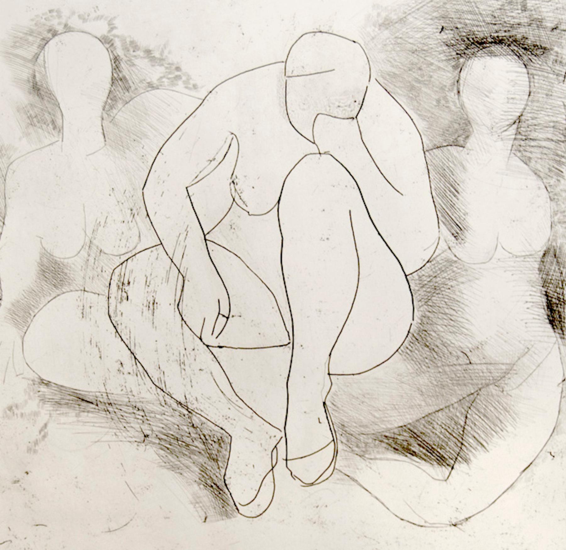 Composition - Original Etching by Marino Marini - 1950 2