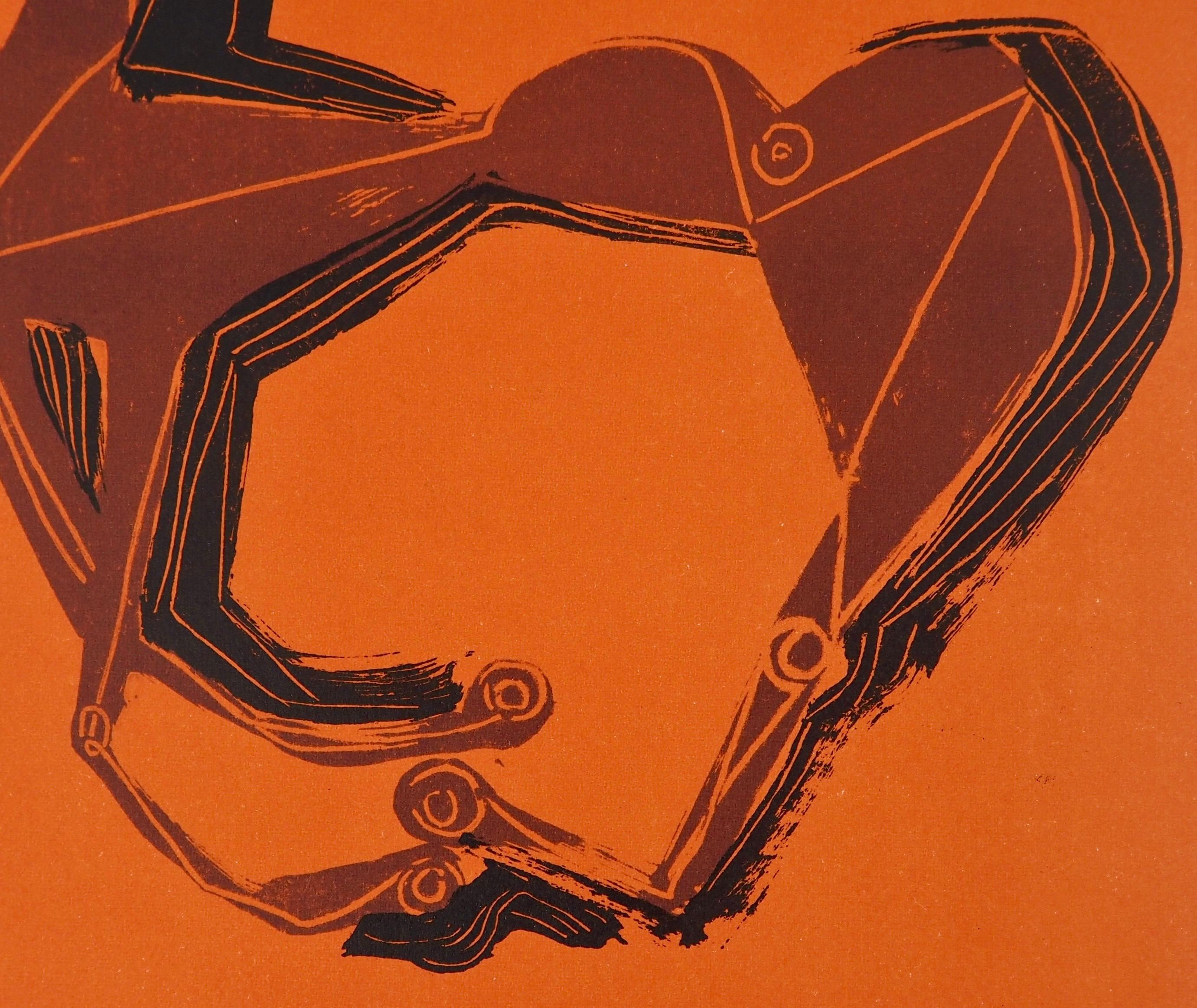 Composición, Société internationale d'art XXe siècle - Figurative Print Naranja de Marino Marini