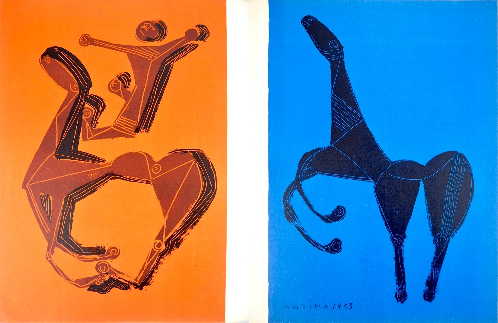 Figurative Print de Marino Marini - Composición, Société internationale d'art XXe siècle