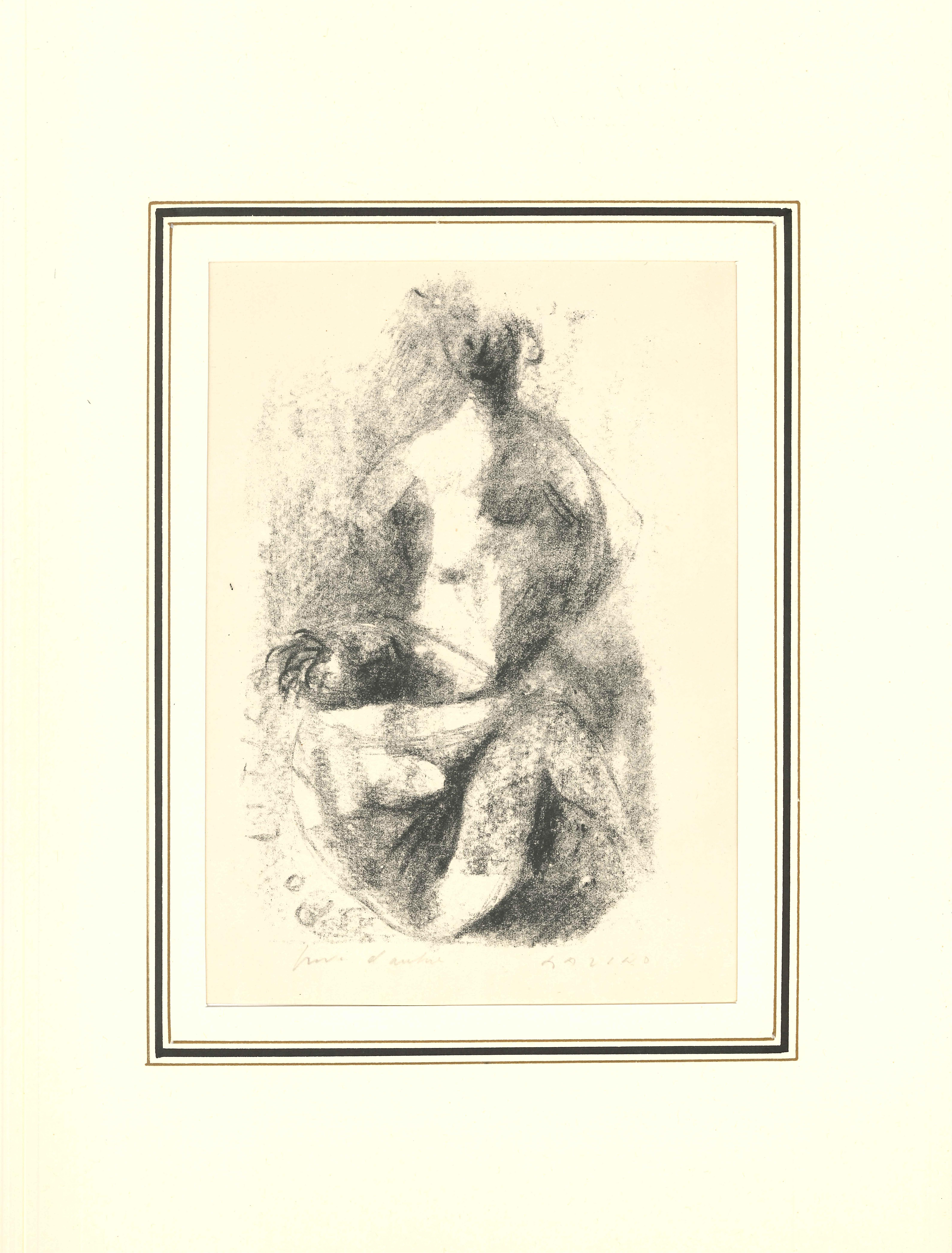 Due Nudi - Litografia originale - 1947 - Print di Marino Marini