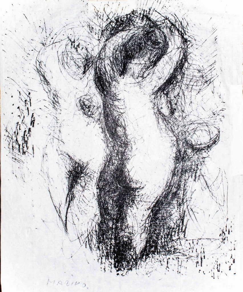 Marino Marini Nude Print - Female Figures - III