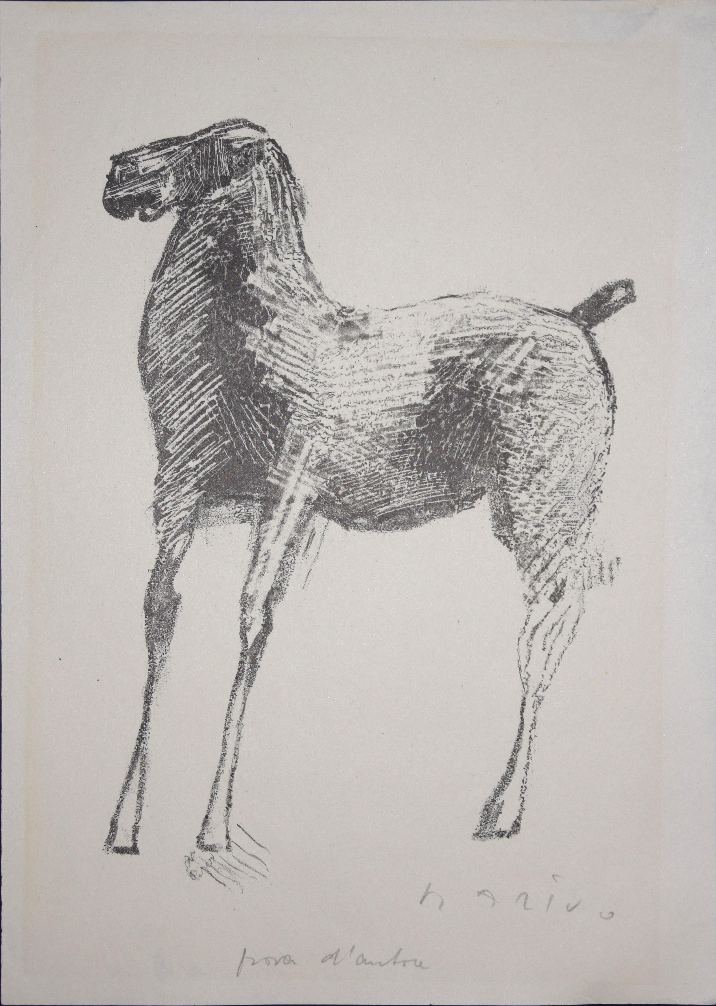 Marino Marini Print - Horse-1 - Rare Original Lithograph - 1948