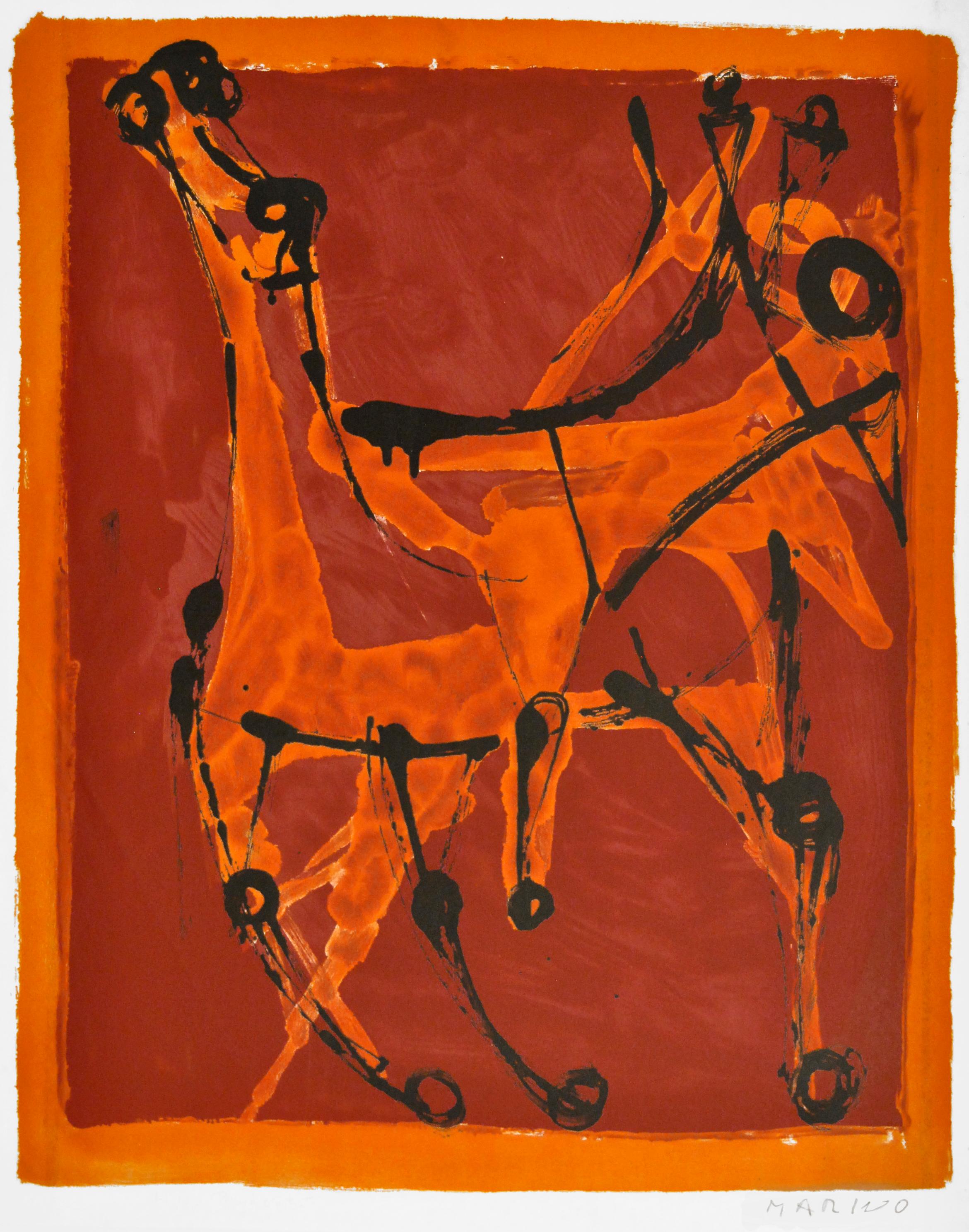 Marino Marini Print - Horse and Horseman - Invocation
