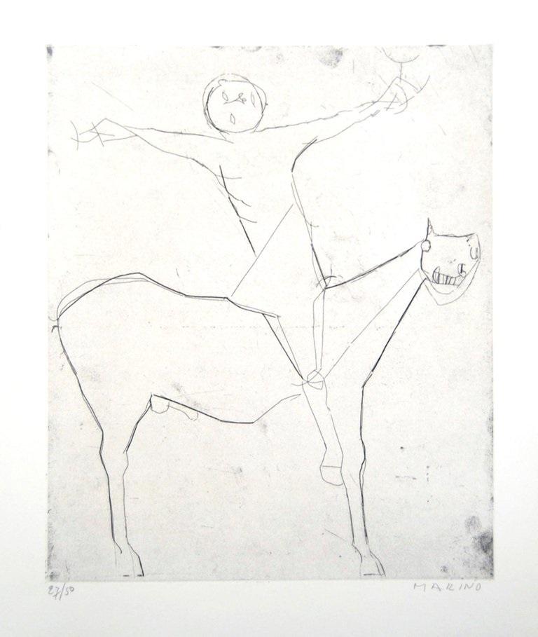 Horse and Horseman - Invocation - Print by Marino Marini