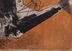 Marino Marini „Il Miracolo“ – signierte abstrakte Lithografie, Nr. 41/50, italienische Moderne