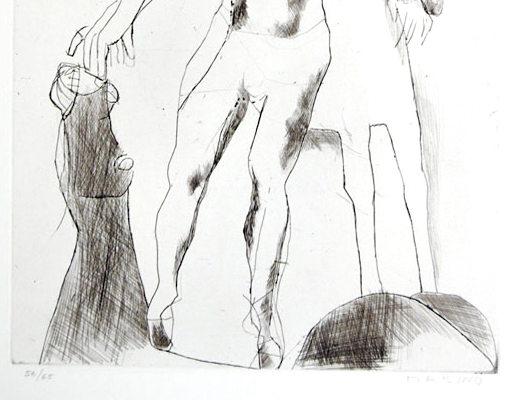 Jugglers V - Gravure originale de Marino Marini - 1969 en vente 1