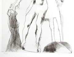 Jugglers V - Original Etching by Marino Marini - 1969