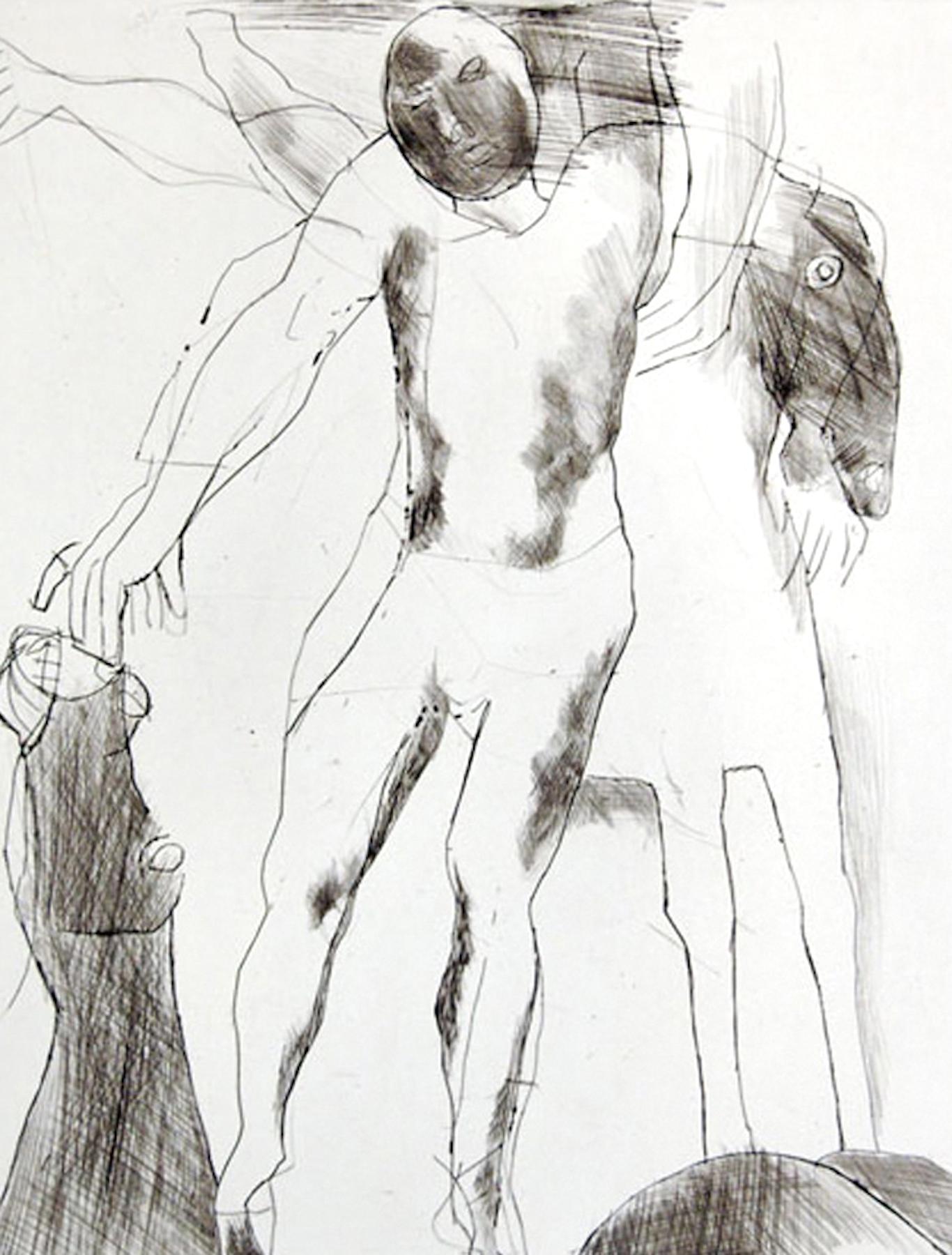 Jugglers V - Gravure originale de Marino Marini - 1969 en vente 2