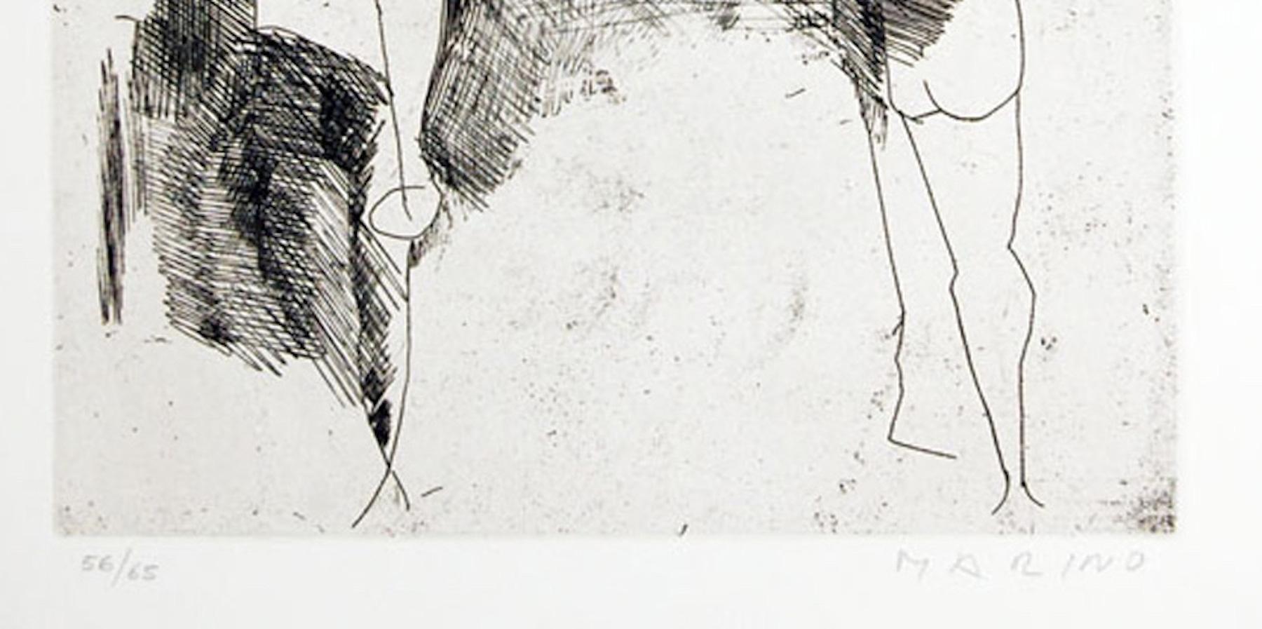 Jugglers X - Gravure originale de Marino Marini - 1955 en vente 2