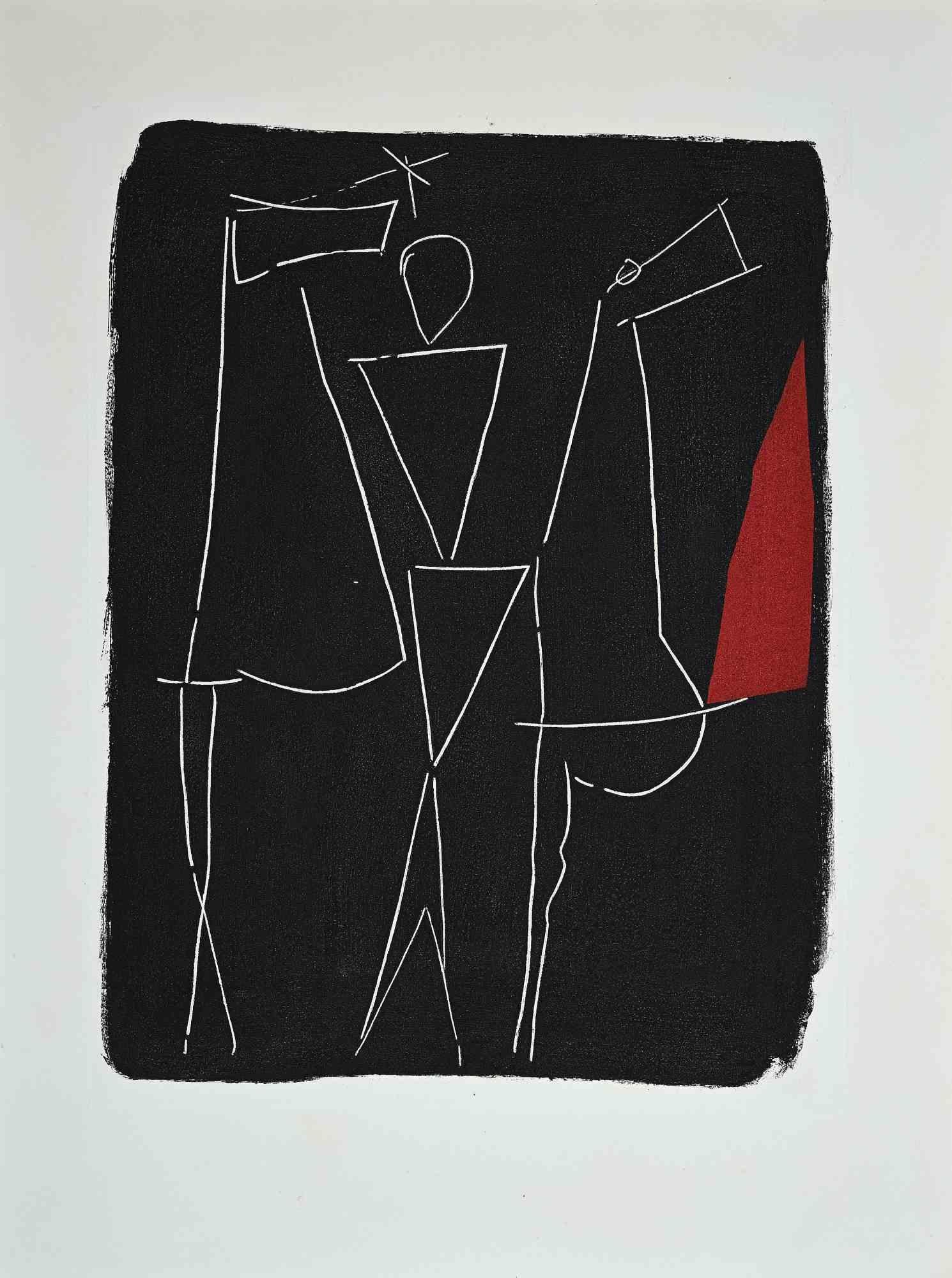 Knight and Horse is an original etching realized by Marino Marini in 1963.

Good conditions.

The artwork is depicted through strong strokes in a well-balanced composition.