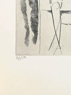 L'Ide du Chevalier - Original-Radierung von Marino Marini - 1958