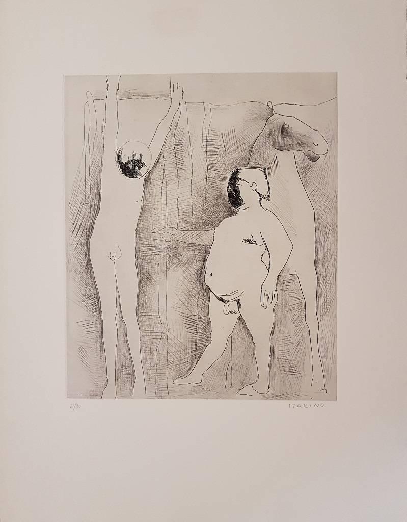 Marino Marini Abstract Print - L'impiccato