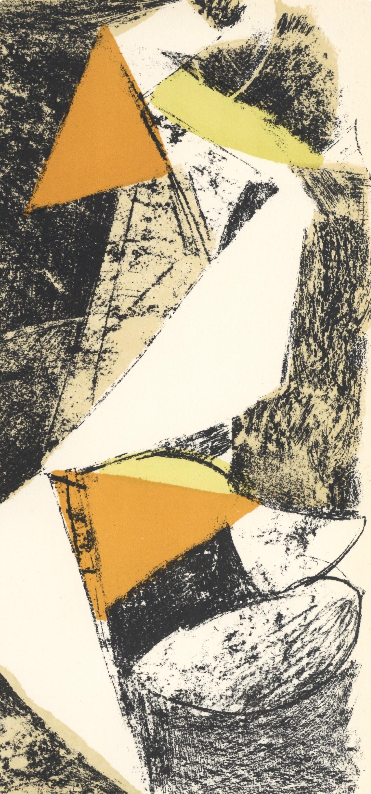Marini, Cheval et cavalier, XXe Siècle (after) - Black Abstract Print by Marino Marini