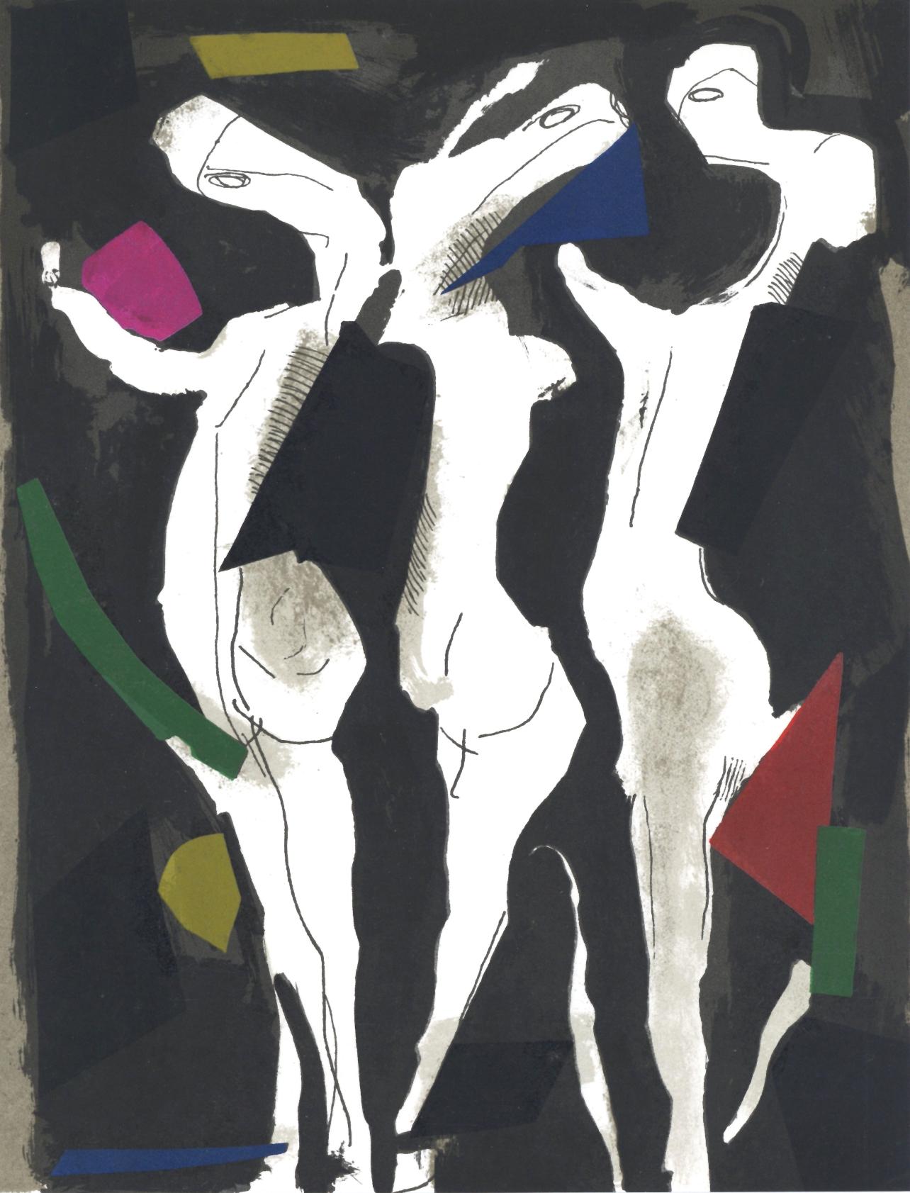 Marino Marini Figurative Print - Marini, Composition (Guastalla/Schulz-Hoffman, L-R), XXe Siècle (after)