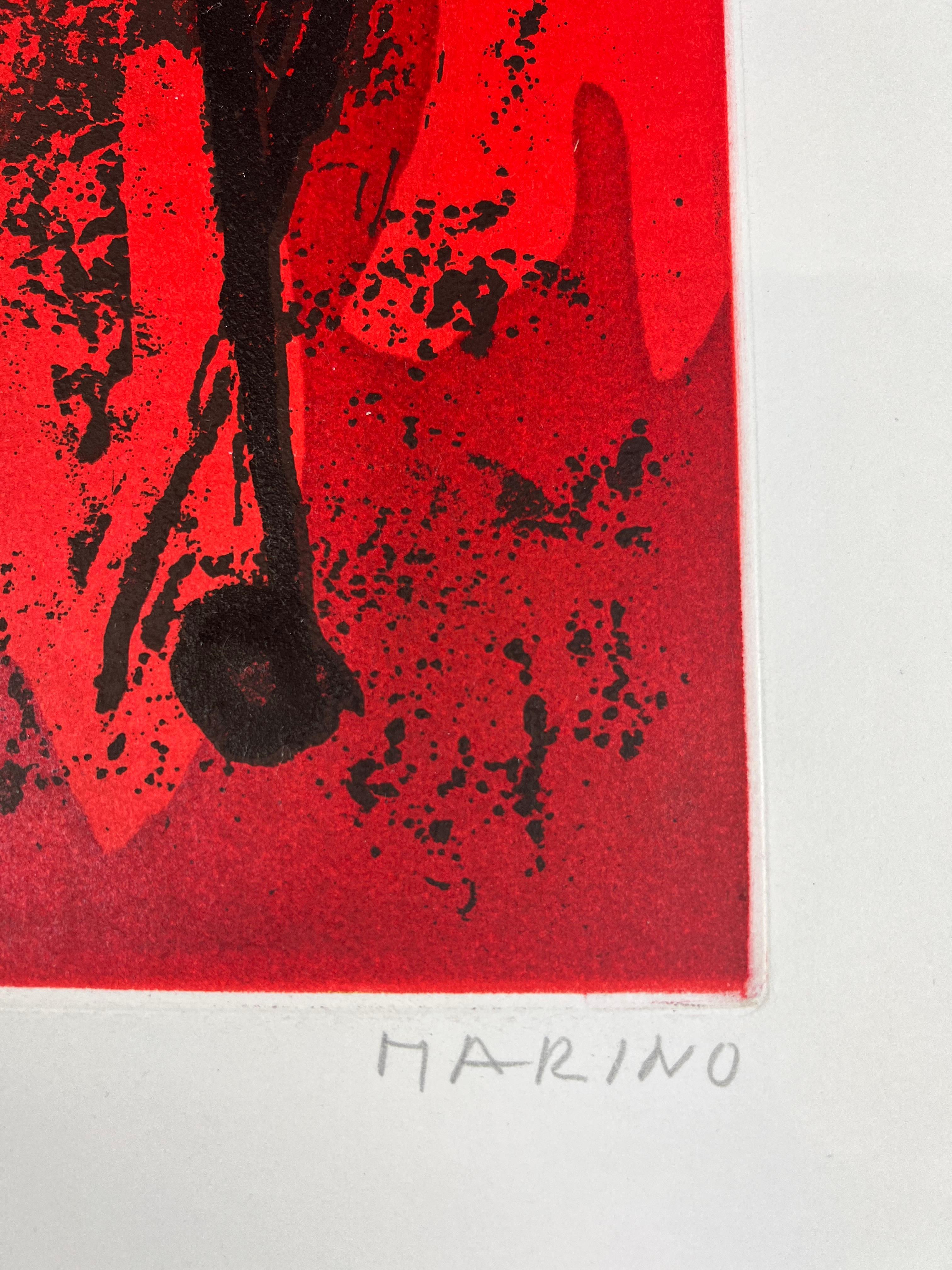 Marino Marini ( 1901 - 1980 ) - CAVALIERE I - Acquatinta firmata a mano - 1972 4