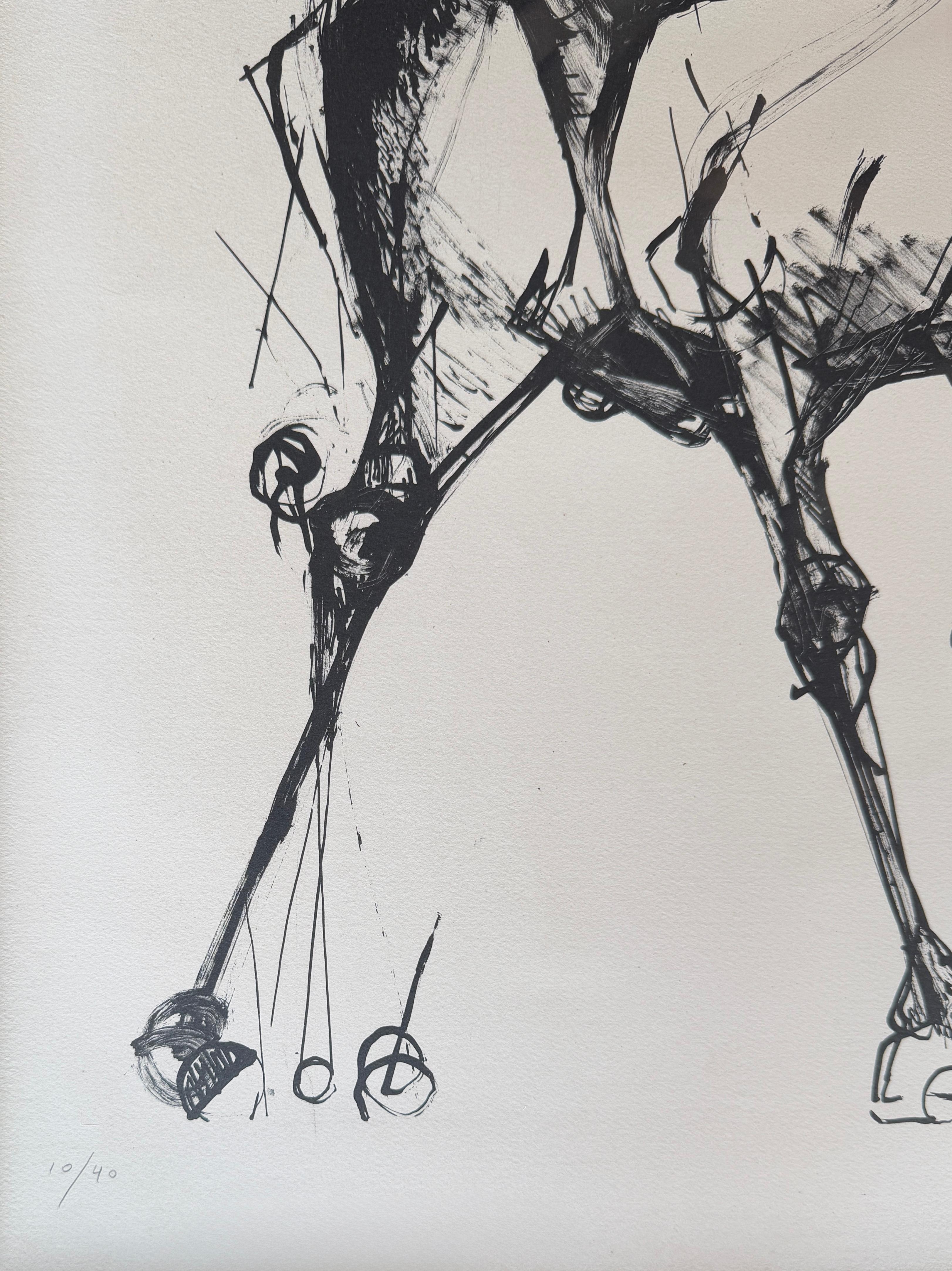 Marino Marini (1901 - 1980) - CAVALIERS ET CHEVAUX, FOND CREME - litografía en venta 2
