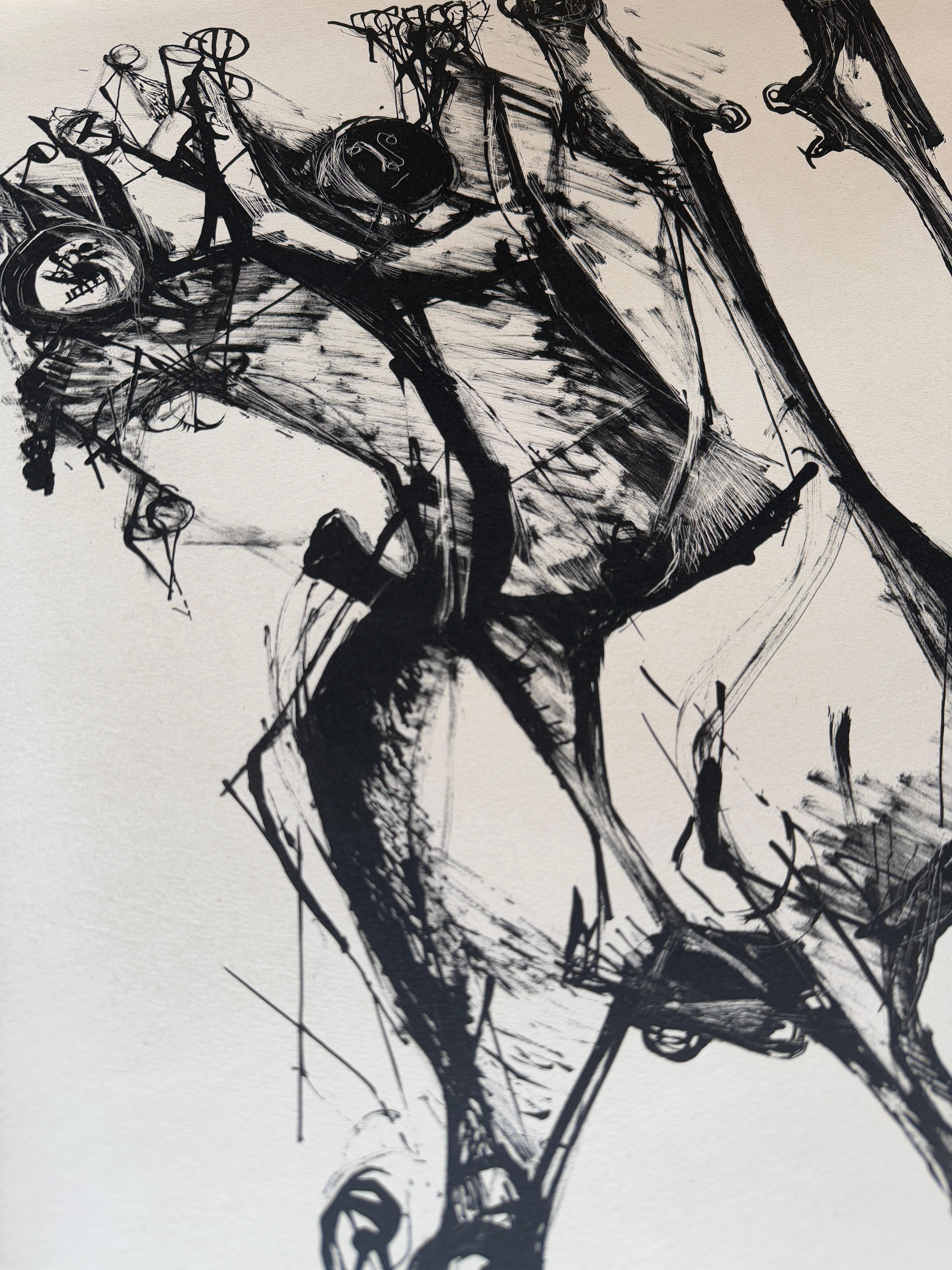 Marino Marini (1901 - 1980) - CAVALIERS ET CHEVAUX, FOND CREME - litografía en venta 4