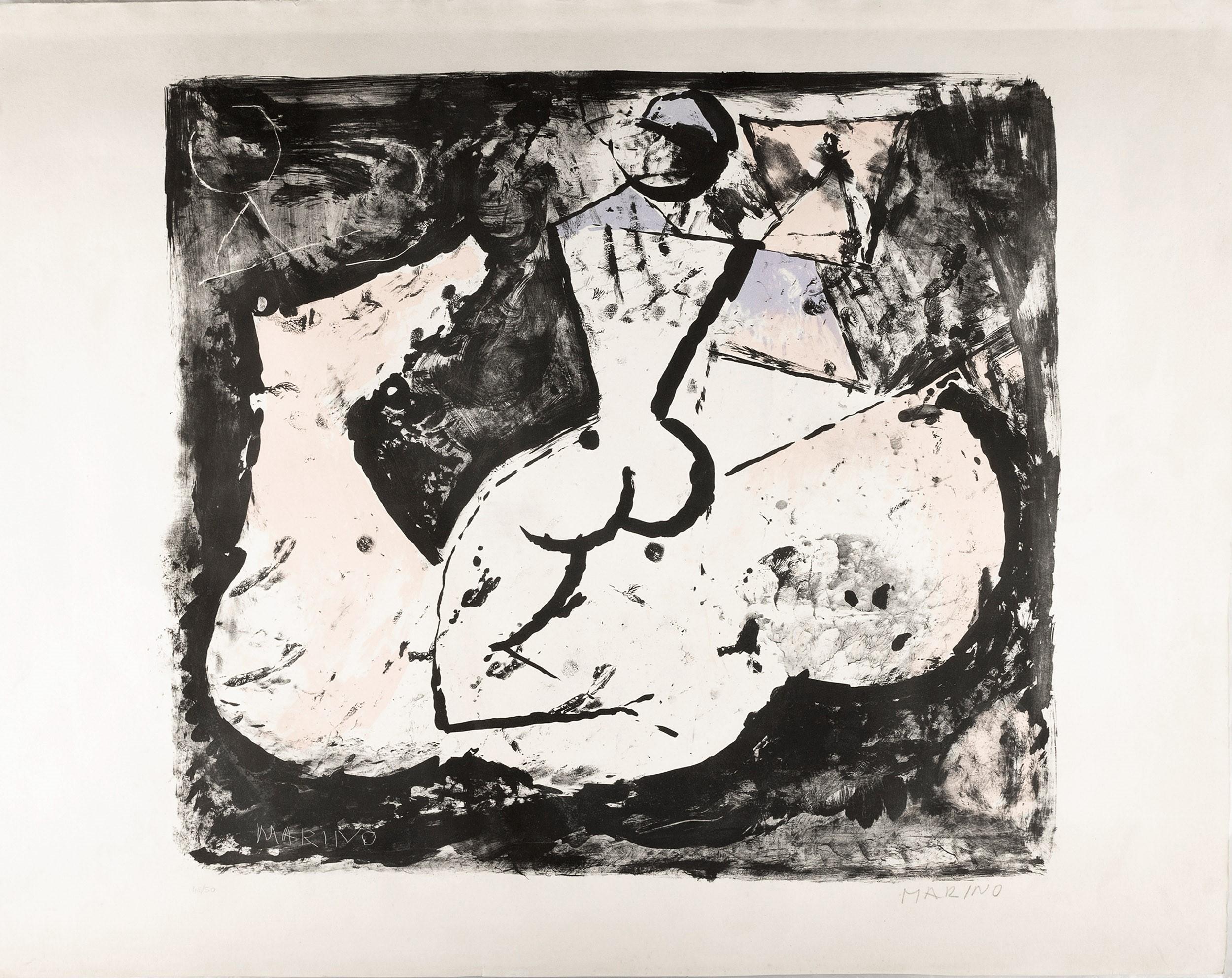 Marino Marini (1901–1980) - Cavallo e cavaliere - lithograph on paper - 1965 For Sale 1