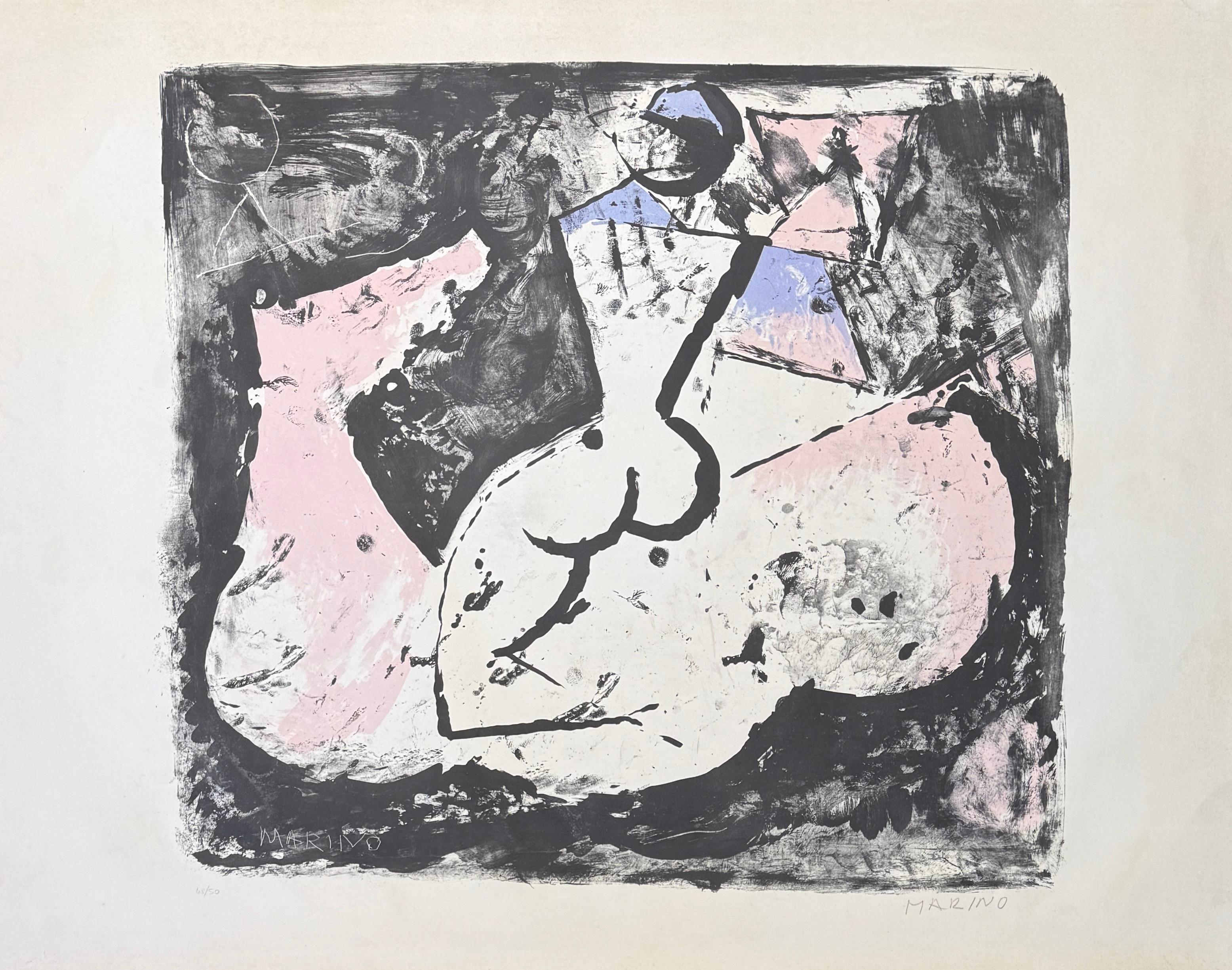 Marino Marini (1901-1980) - Cavallo e cavaliere - litografía sobre papel - 1965 en venta 4