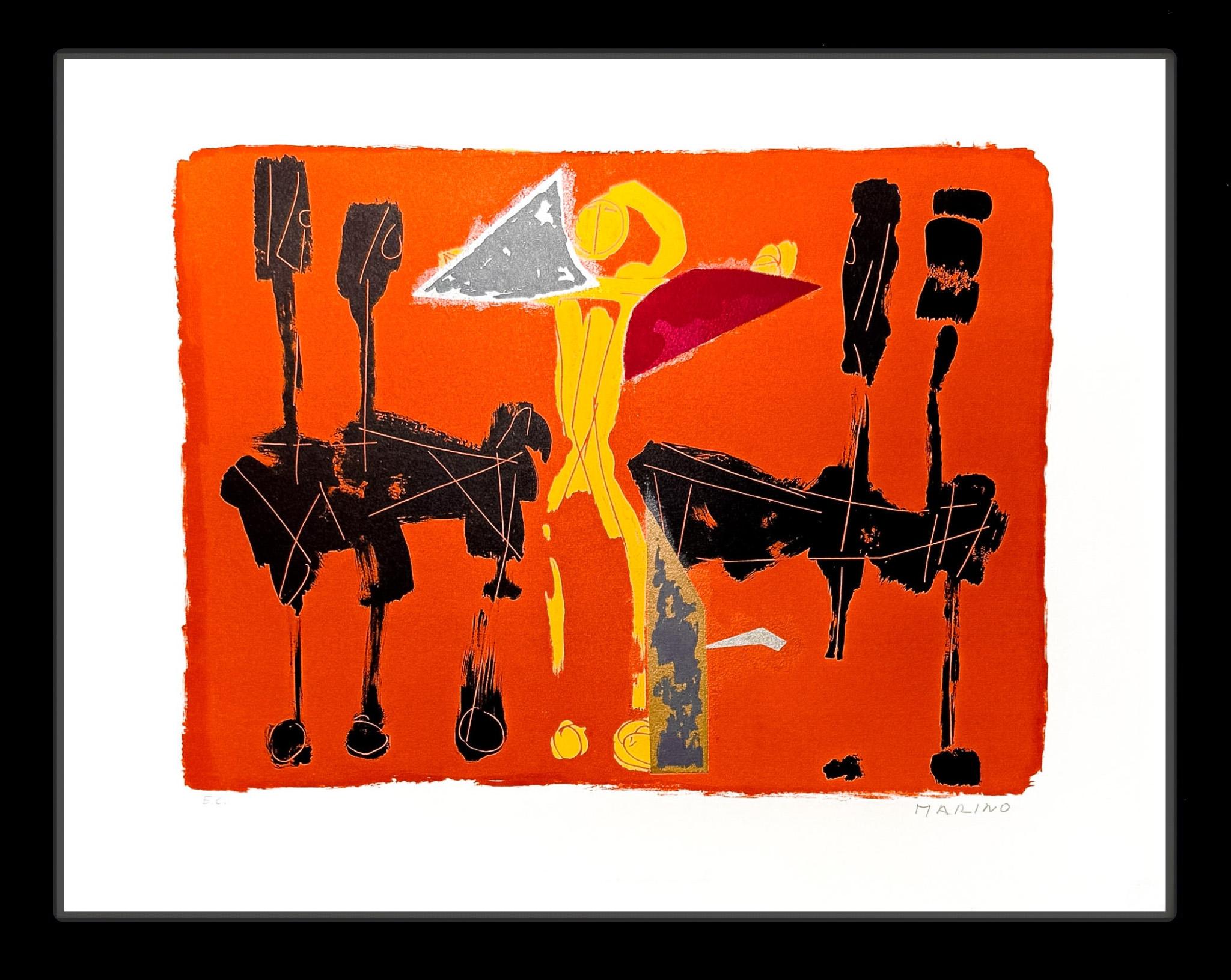 Marino Marini (1901–1980) – Color lithograph on Arches paper – 1972
