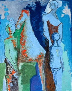 Marino Marini ( 1901 - 1980) - Acquaforte a colori a punta secca su carta - 1977