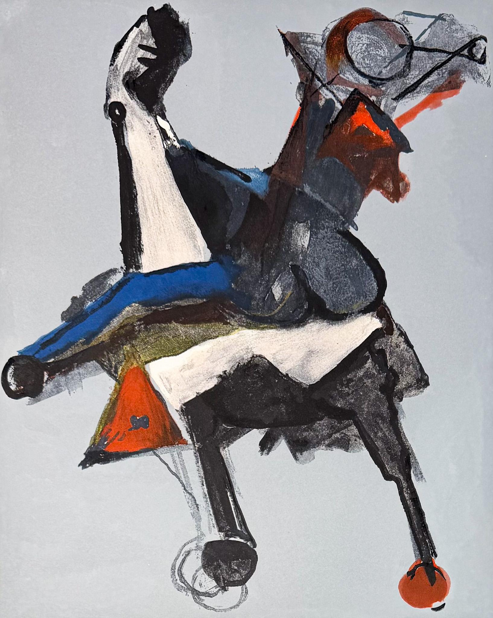 Marino Marini ( 1901 - 1980) - Colour drypoint etching on paper - 1977
