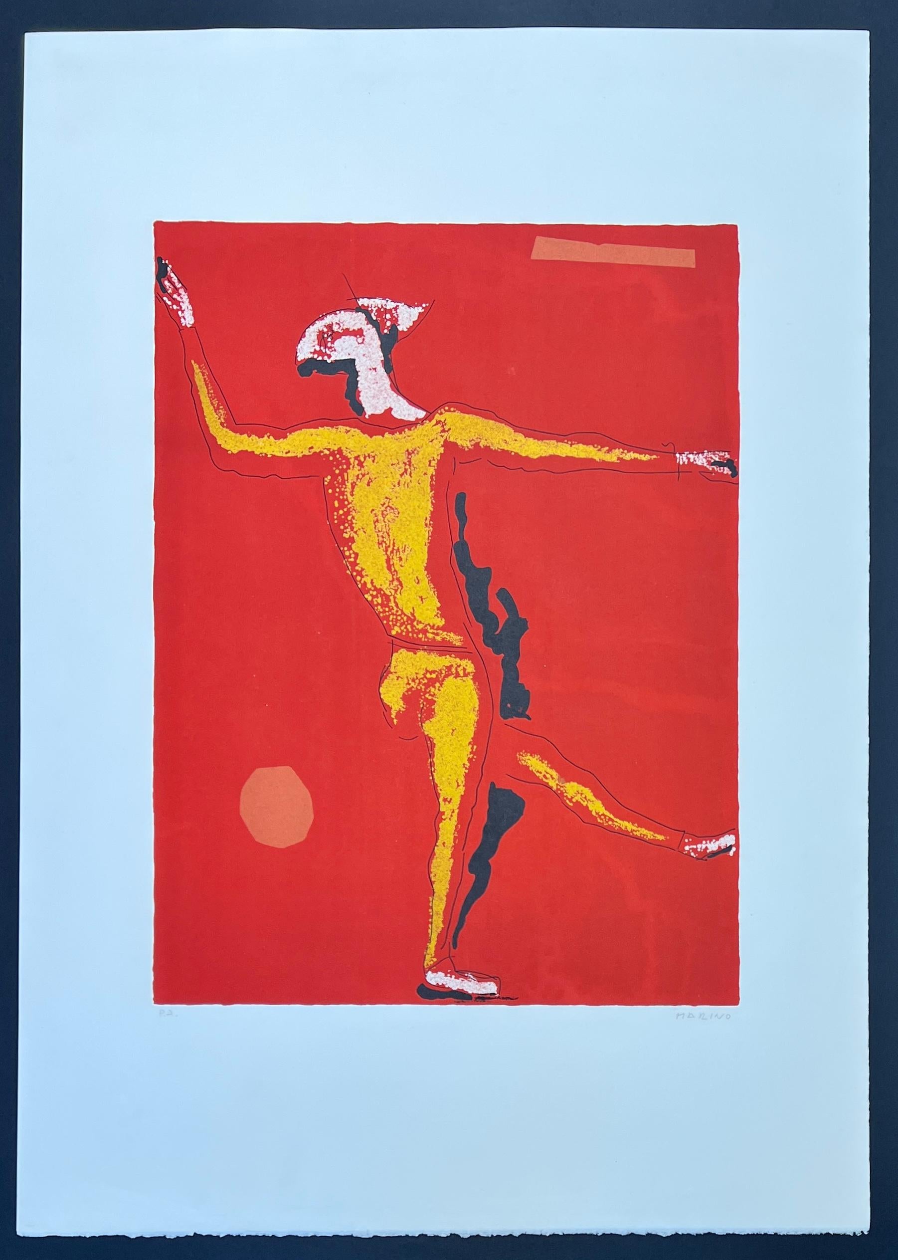 Marino Marini (1901-1980) - Litografía coloreada sobre papel Arches - 1976 en venta 1