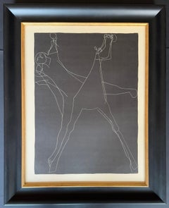 Marino Marini (1901 - 1980) - Giochi a cavallo - litografía sobre papel - 1953