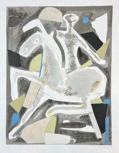 Marino Marini ( 1901 - 1980 ) - litografia di lusso firmata a mano su carta giapponese