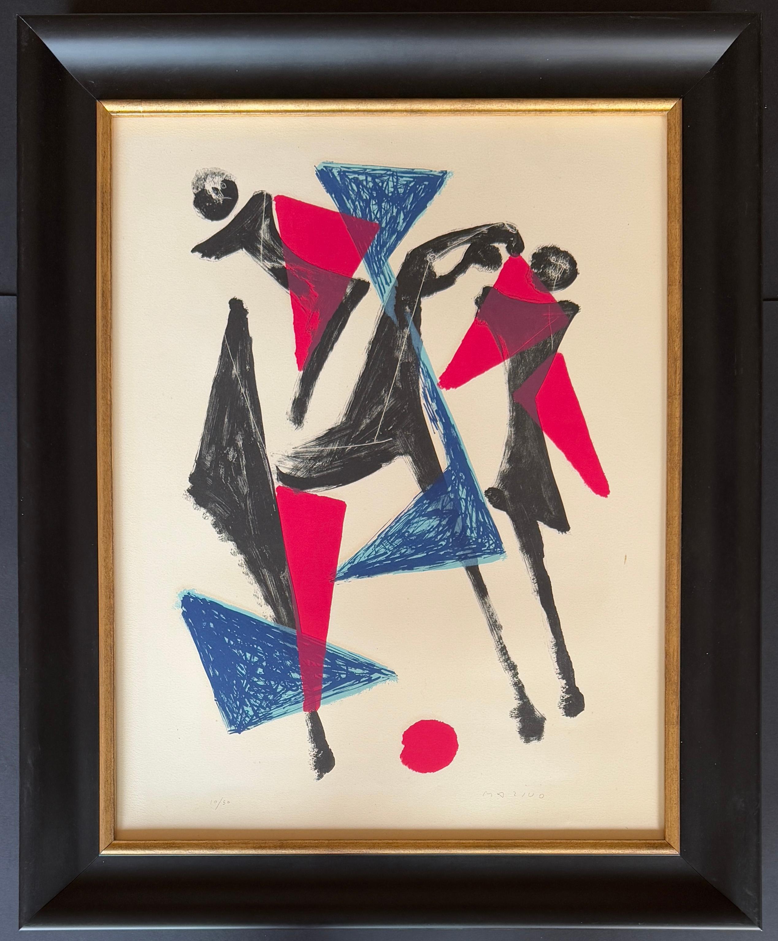 Marino Marini (1901 - 1980) - LE CHEVAL AU MANEGE - Litografía en color sobre papel -